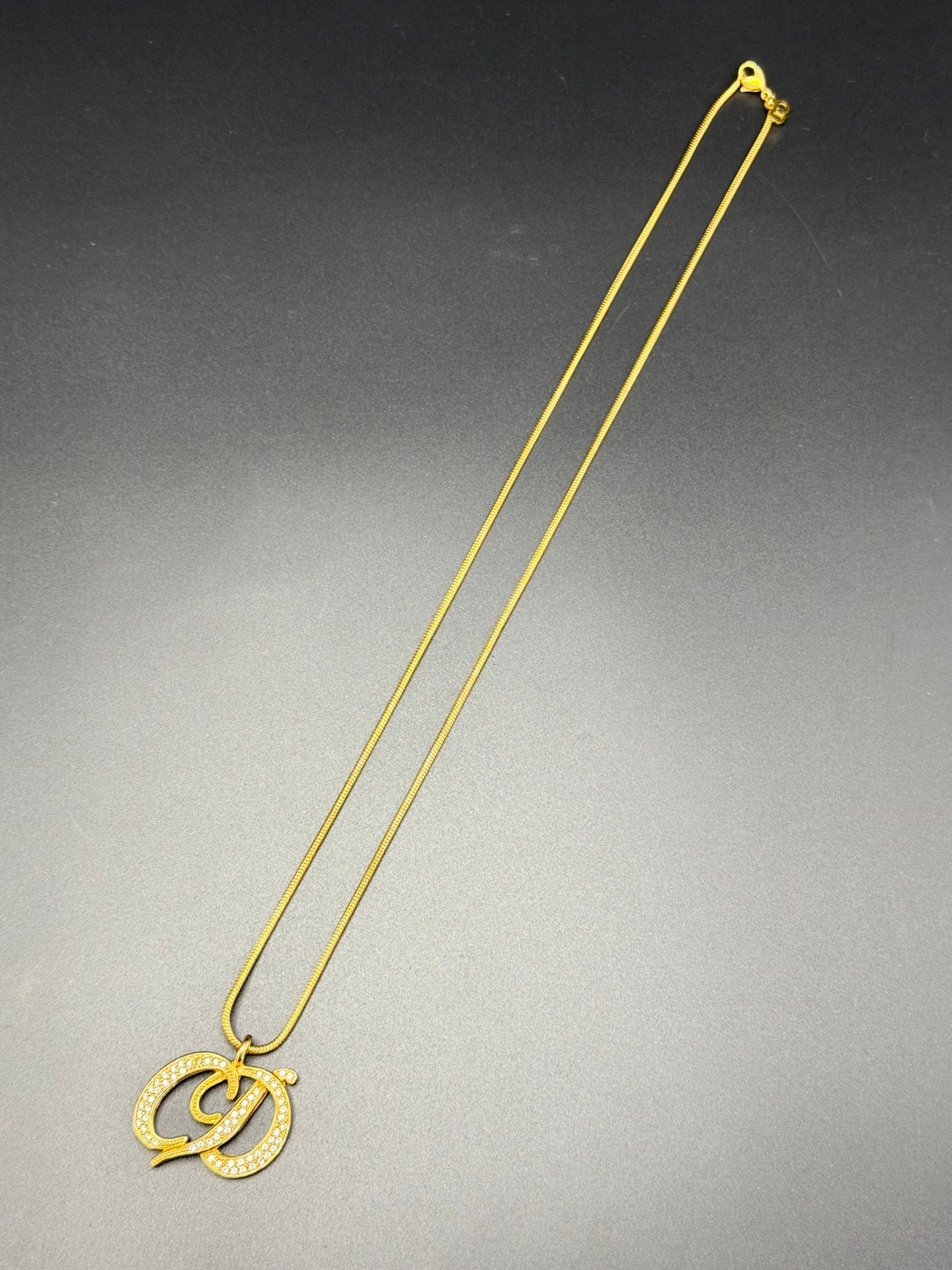CHRISTIAN DIOR CD logo Necklace