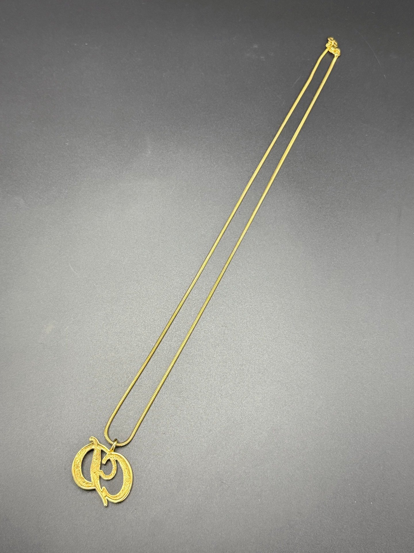CHRISTIAN DIOR CD logo Necklace