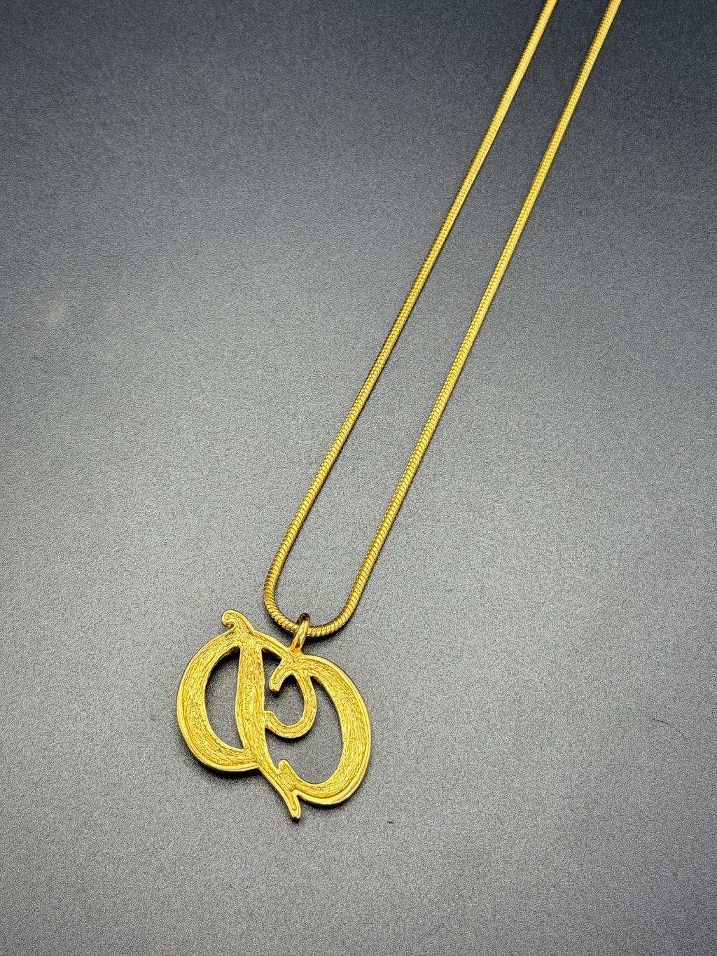 CHRISTIAN DIOR CD logo Necklace