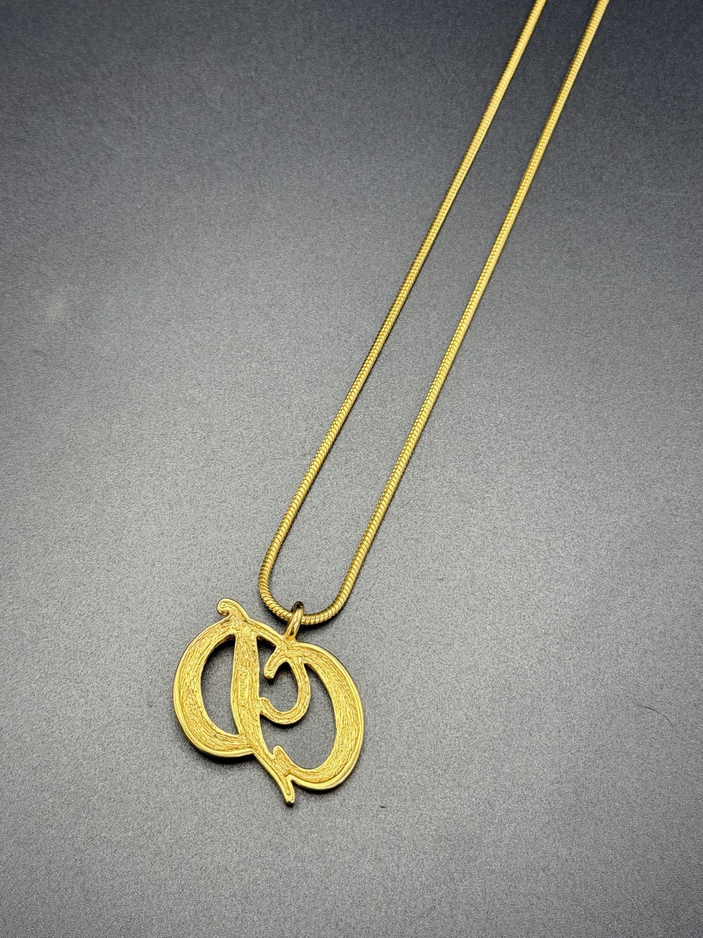 CHRISTIAN DIOR CD logo Necklace