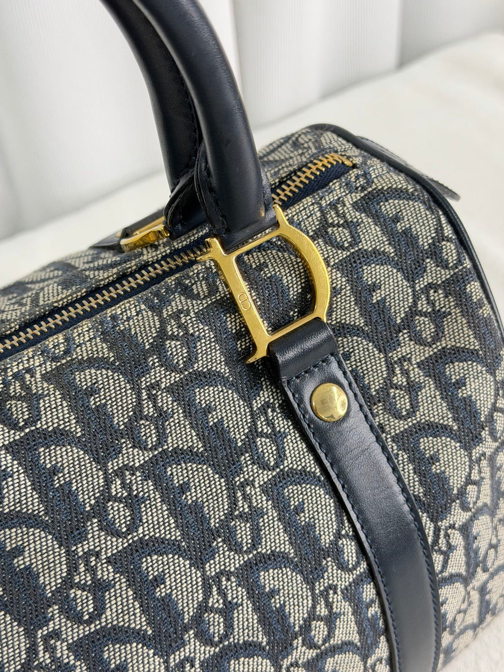 CHRISTIAN DIOR Oblique Boston Handbag
