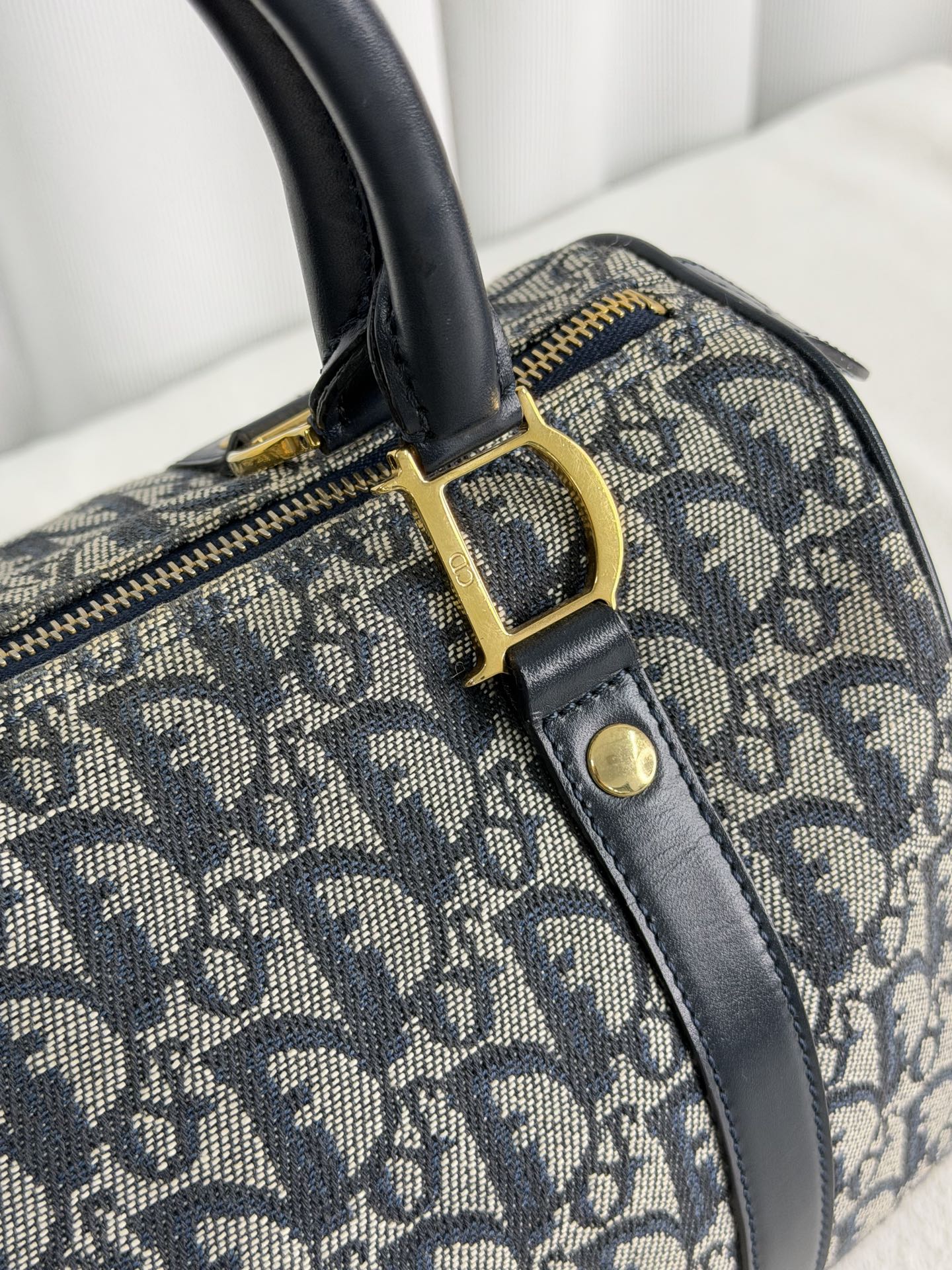 CHRISTIAN DIOR Oblique Boston Handbag