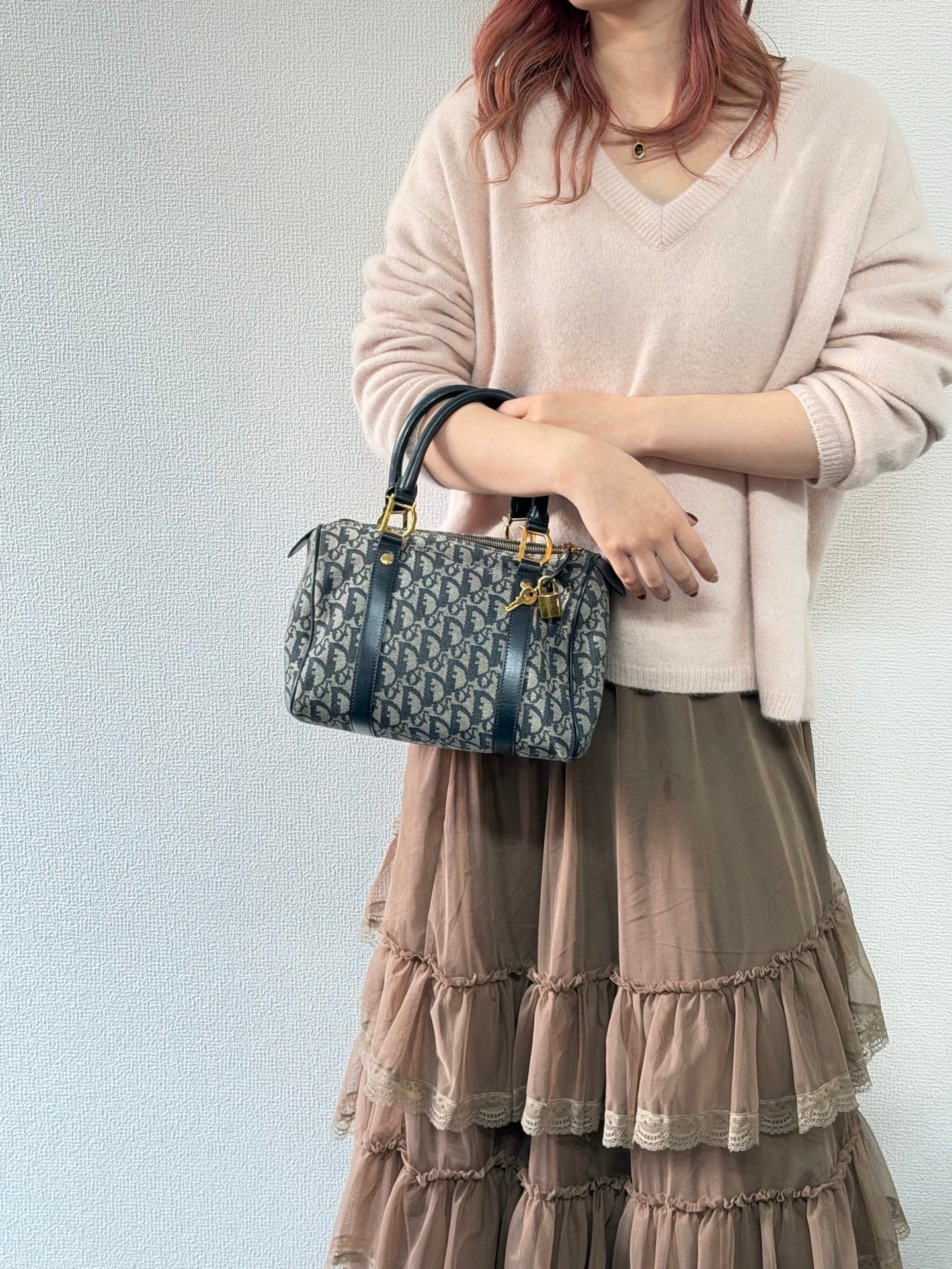 CHRISTIAN DIOR Oblique Boston Handbag