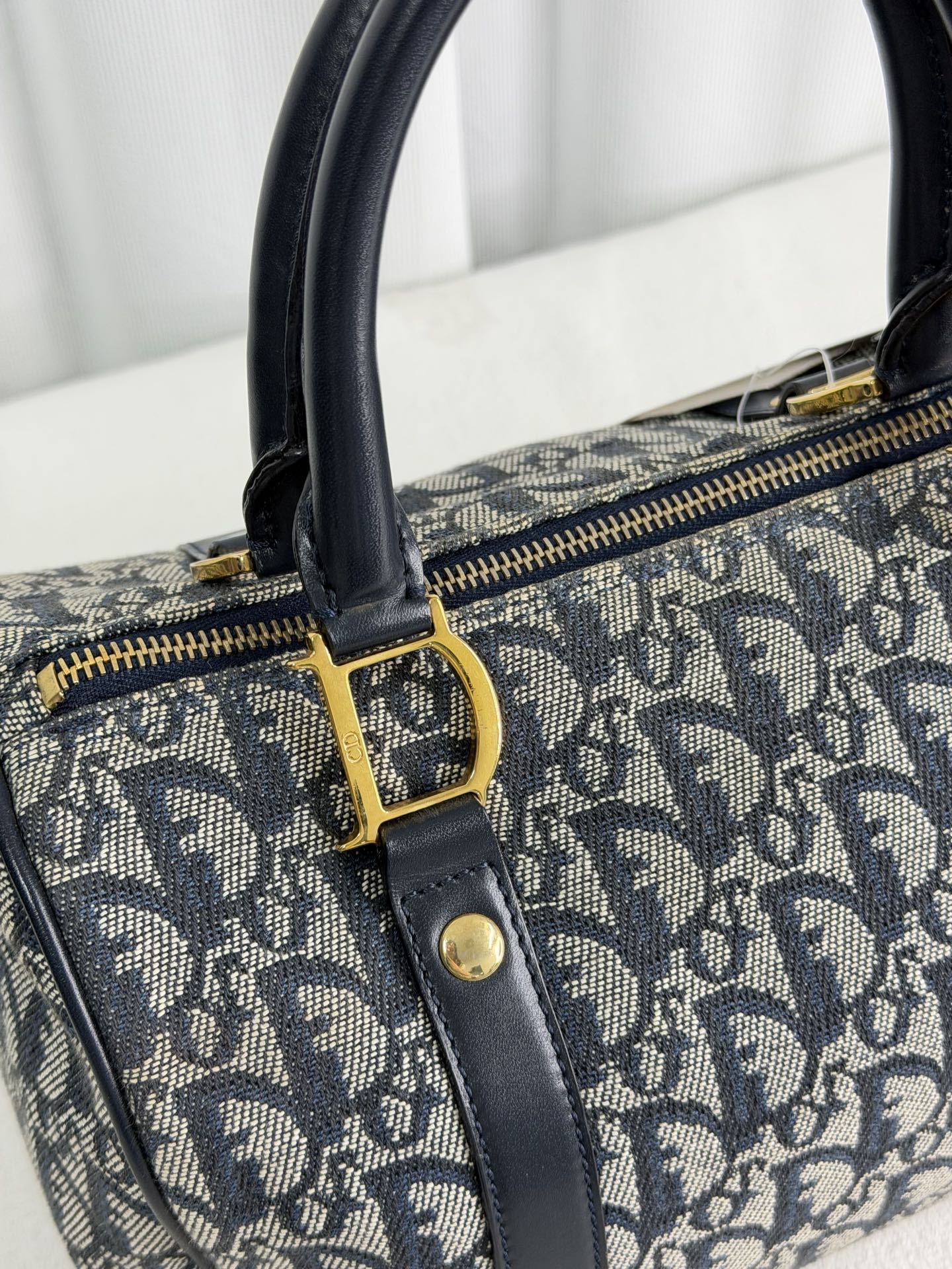 CHRISTIAN DIOR Oblique Boston Handbag