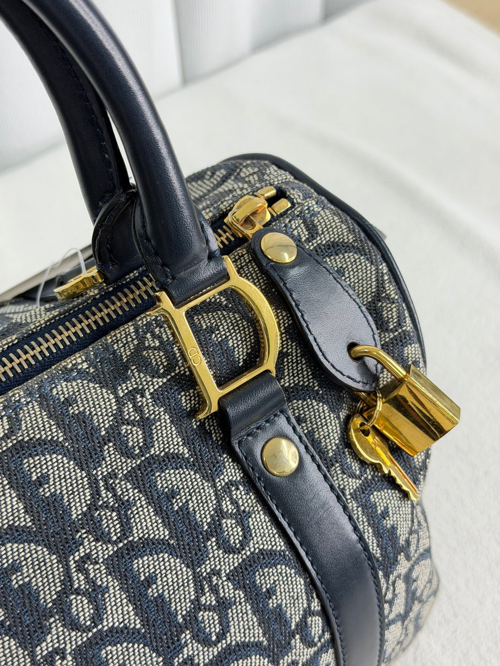 CHRISTIAN DIOR Oblique Boston Handbag