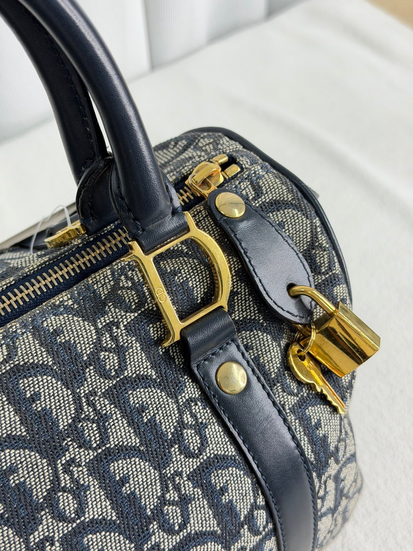 CHRISTIAN DIOR Oblique Boston Handbag