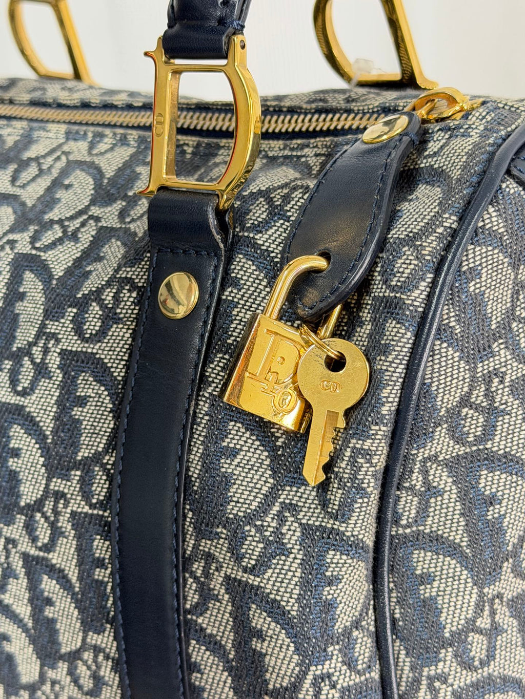 CHRISTIAN DIOR Oblique Boston Handbag