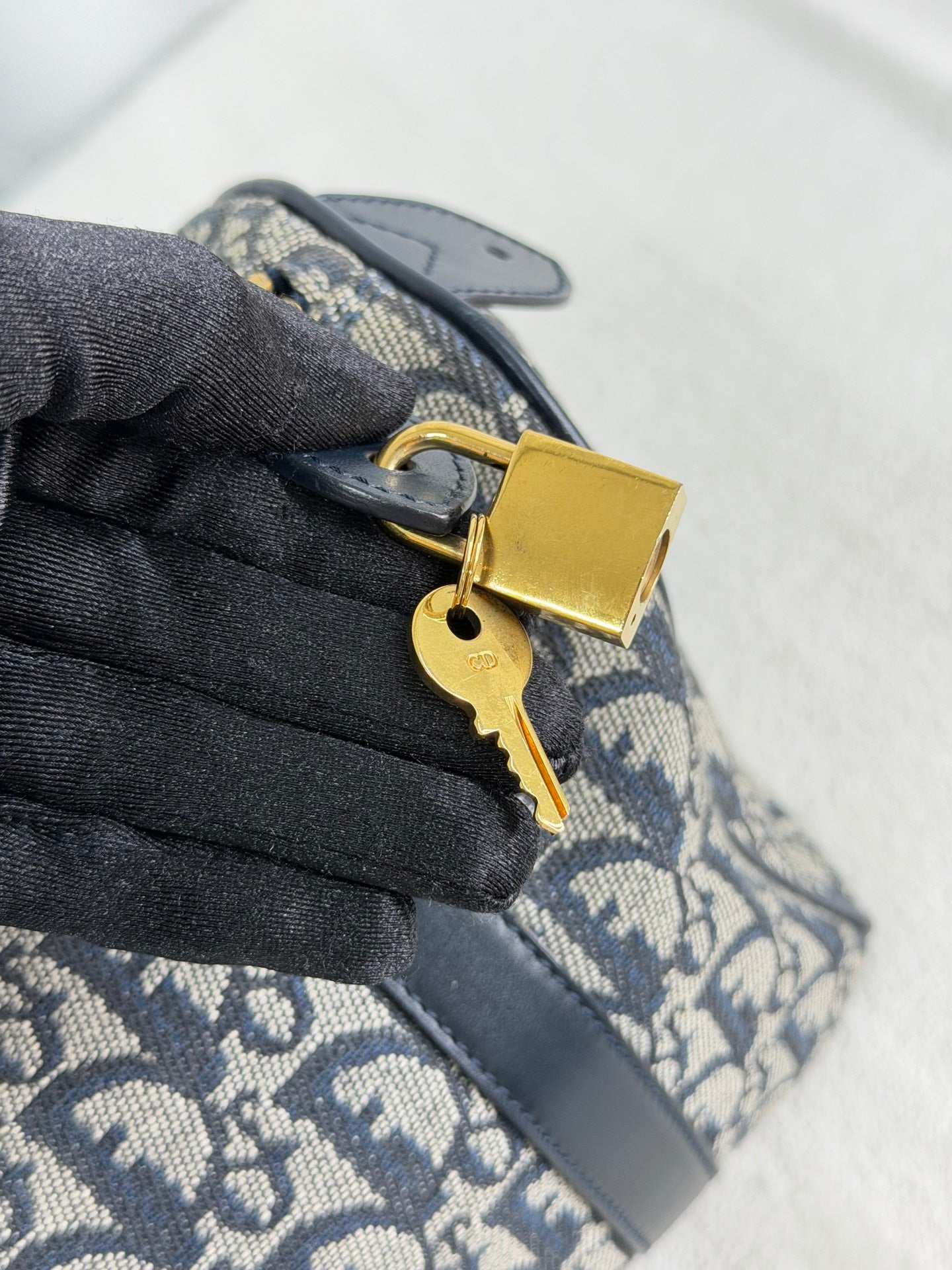 CHRISTIAN DIOR Oblique Boston Handbag