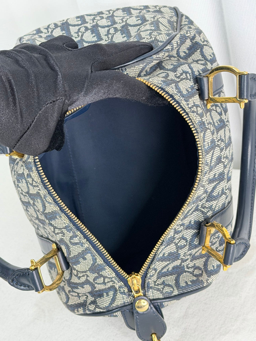CHRISTIAN DIOR Oblique Boston Handbag