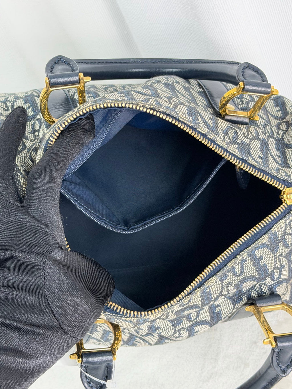 CHRISTIAN DIOR Oblique Boston Handbag
