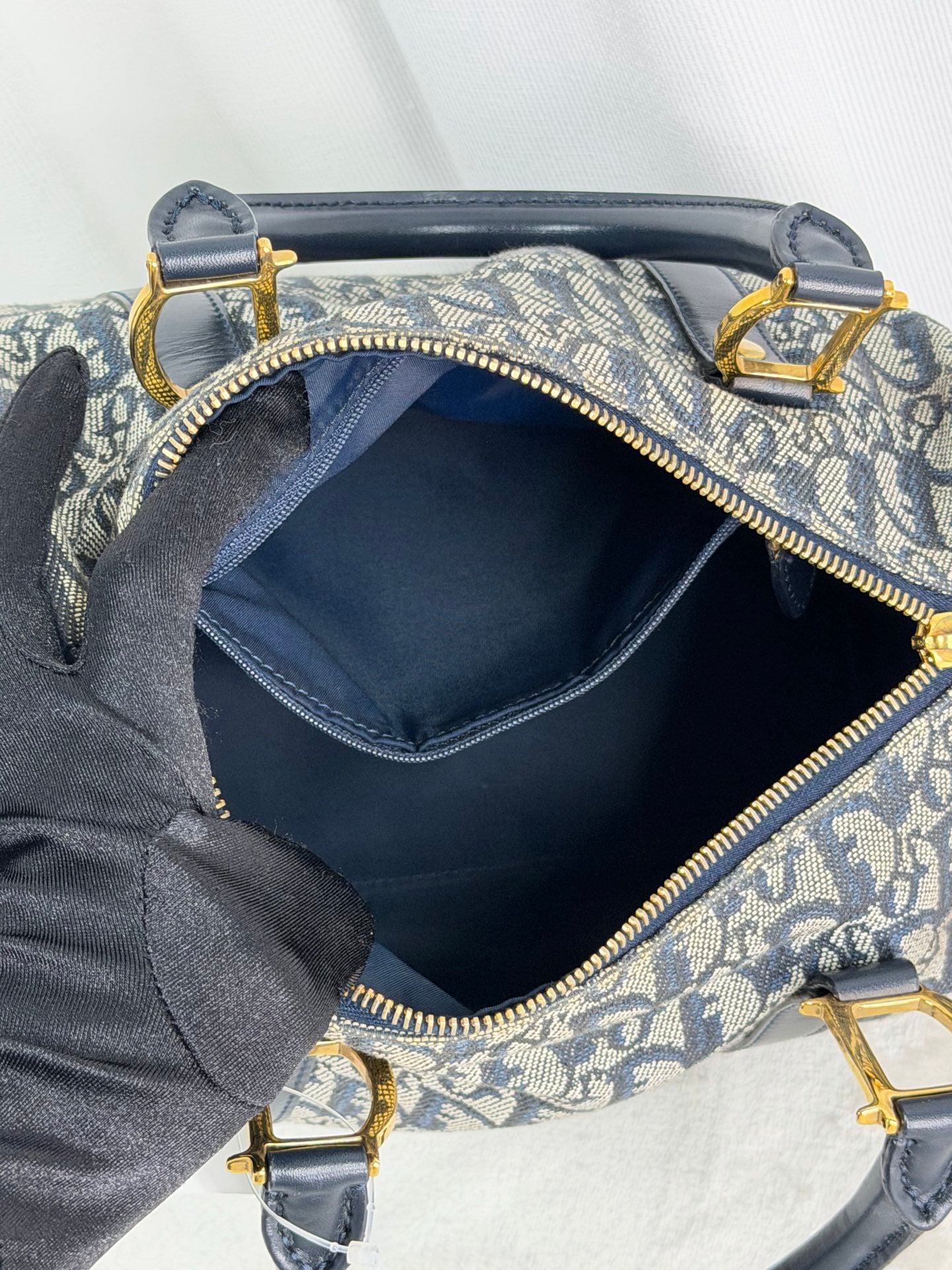 CHRISTIAN DIOR Oblique Boston Handbag