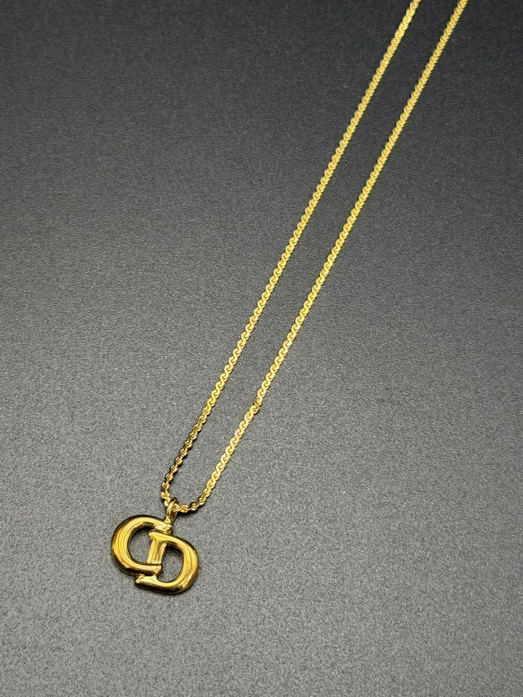 CHRISTIAN DIOR CD Logo Necklace clips Set
