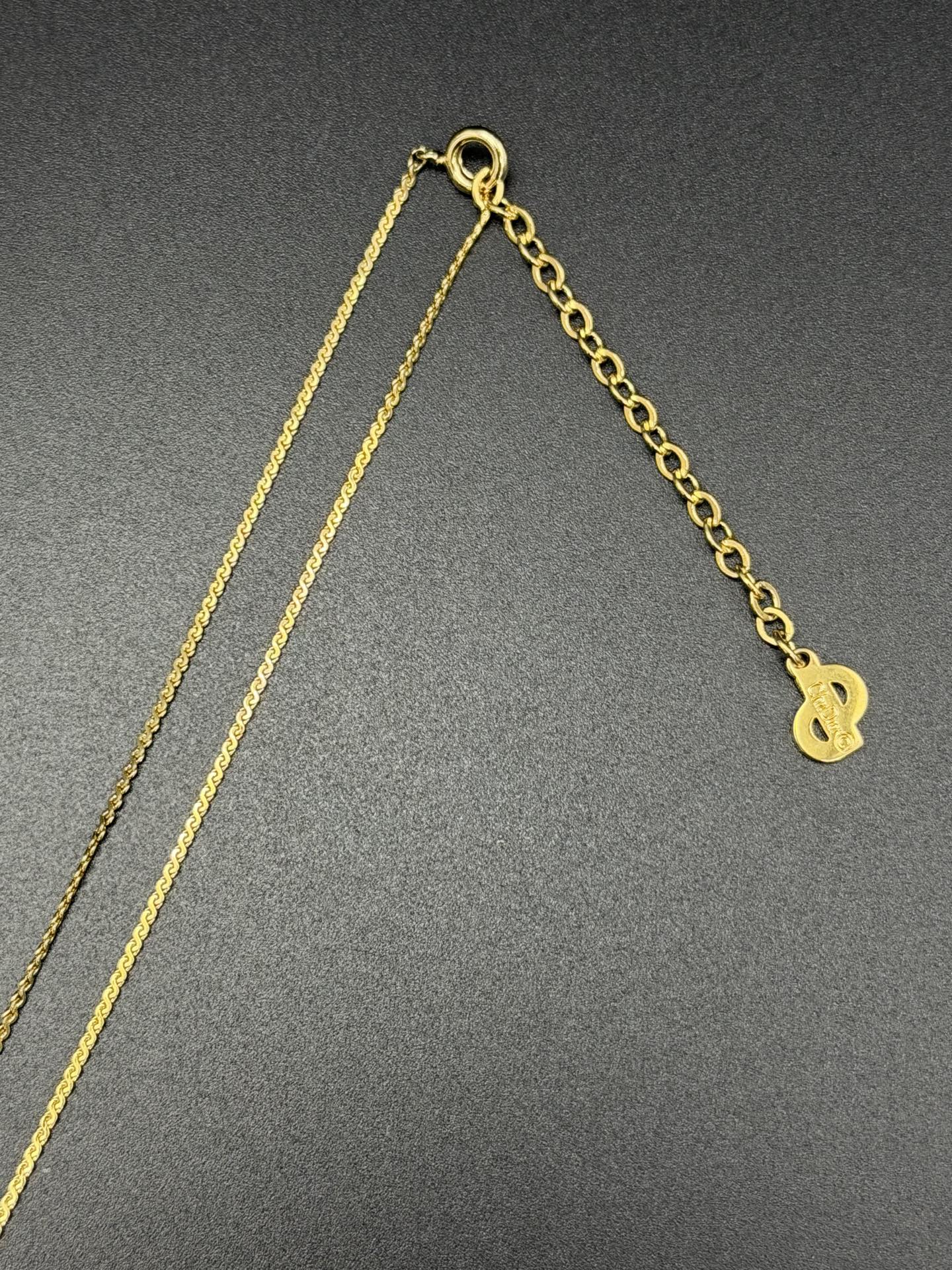 CHRISTIAN DIOR CD Logo Necklace clips Set