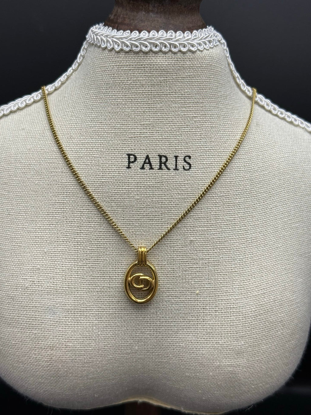 CHRISTIAN DIOR  CD Logo Necklace