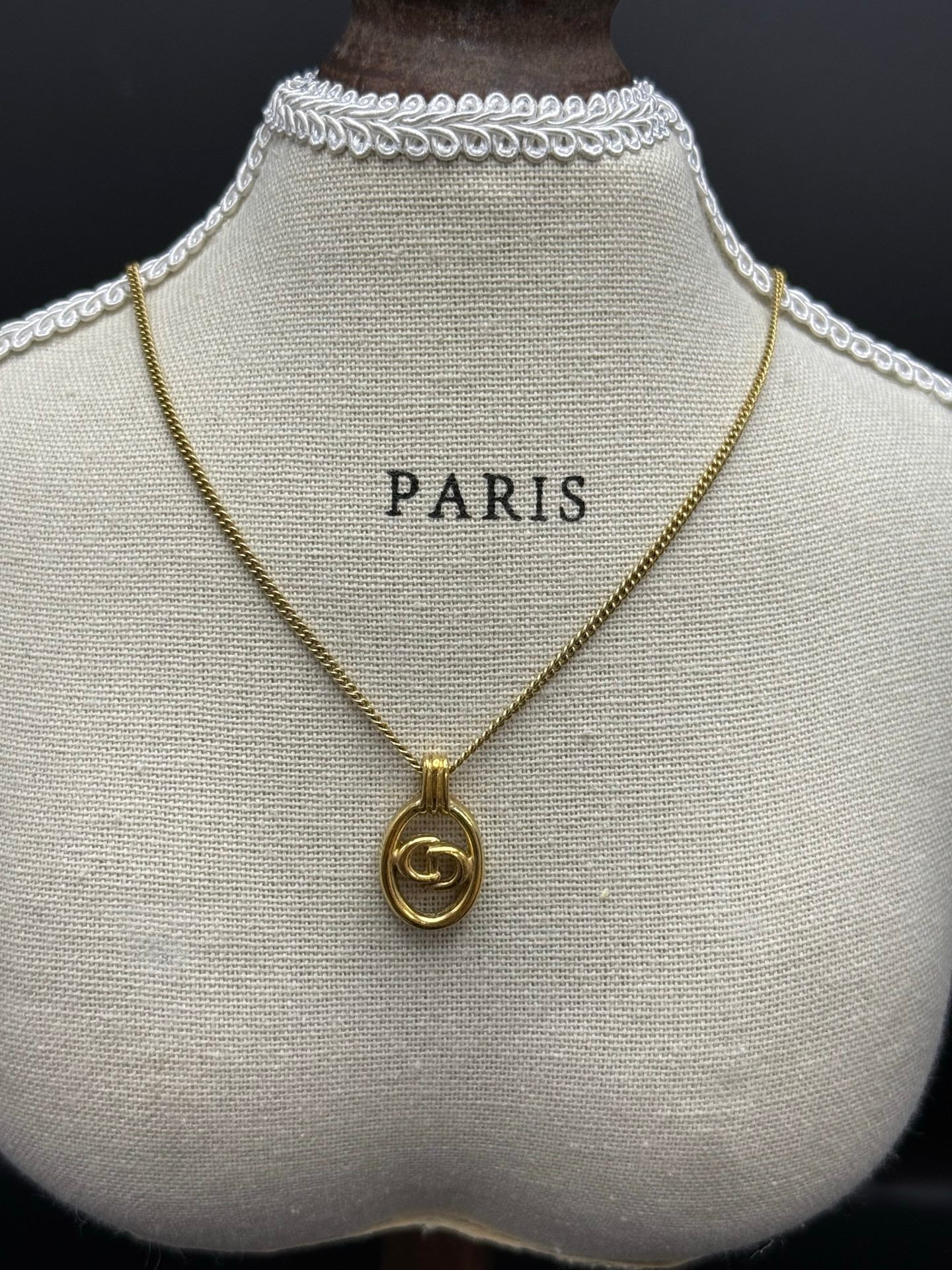 CHRISTIAN DIOR  CD Logo Necklace