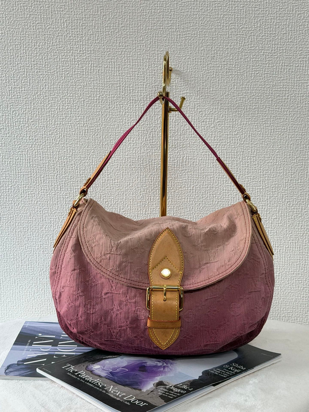 LOUIS VUITTON Duration Denim Monogram Handbag