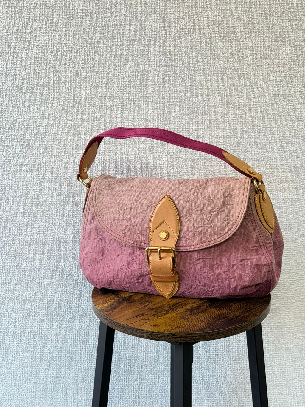 LOUIS VUITTON Duration Denim Monogram Handbag