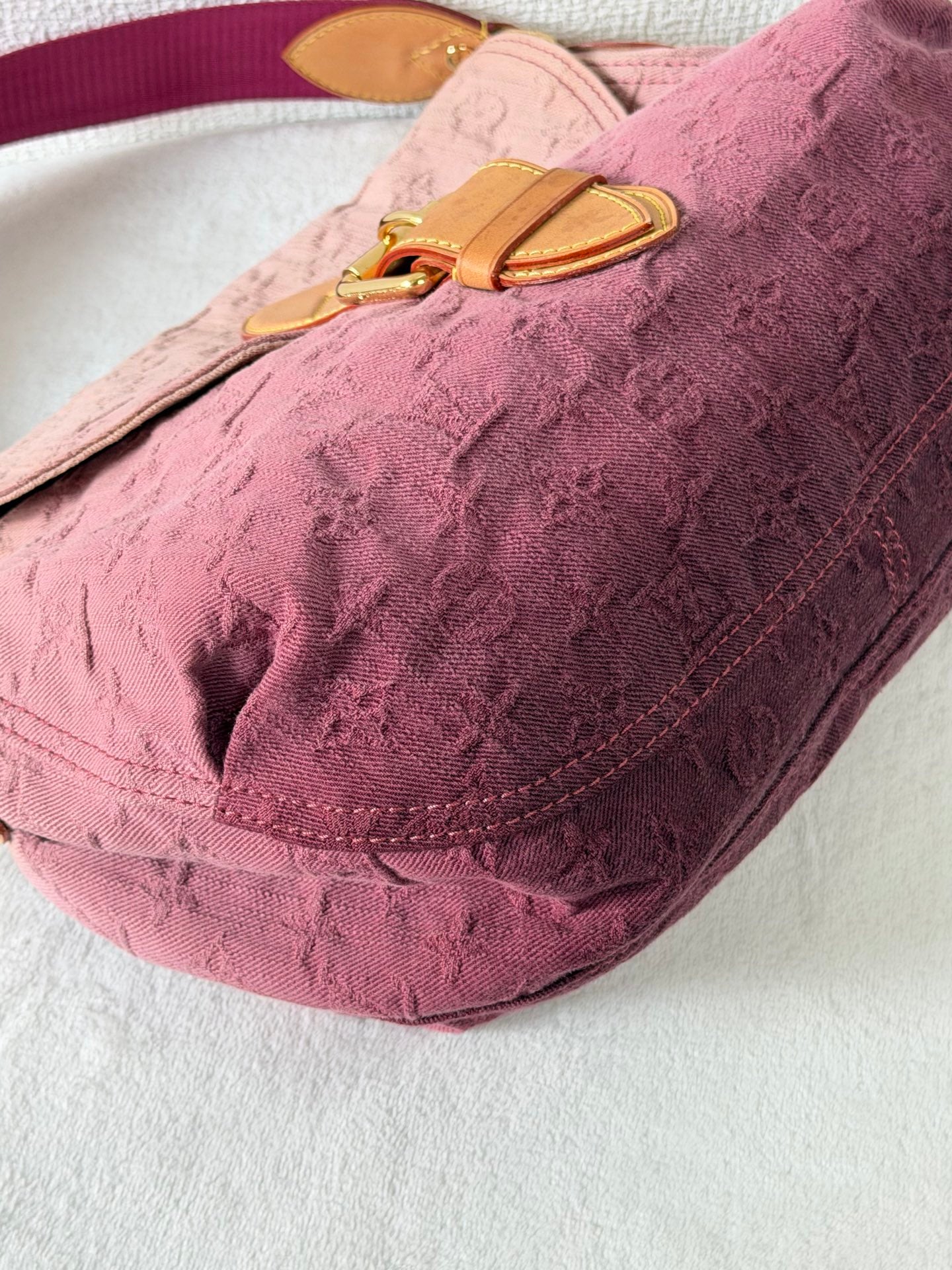 LOUIS VUITTON Duration Denim Monogram Handbag
