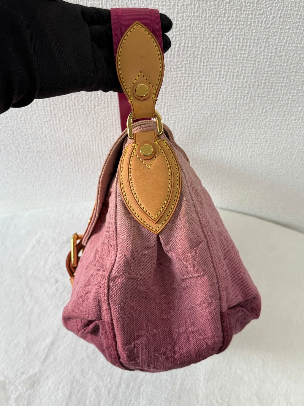 LOUIS VUITTON Duration Denim Monogram Handbag