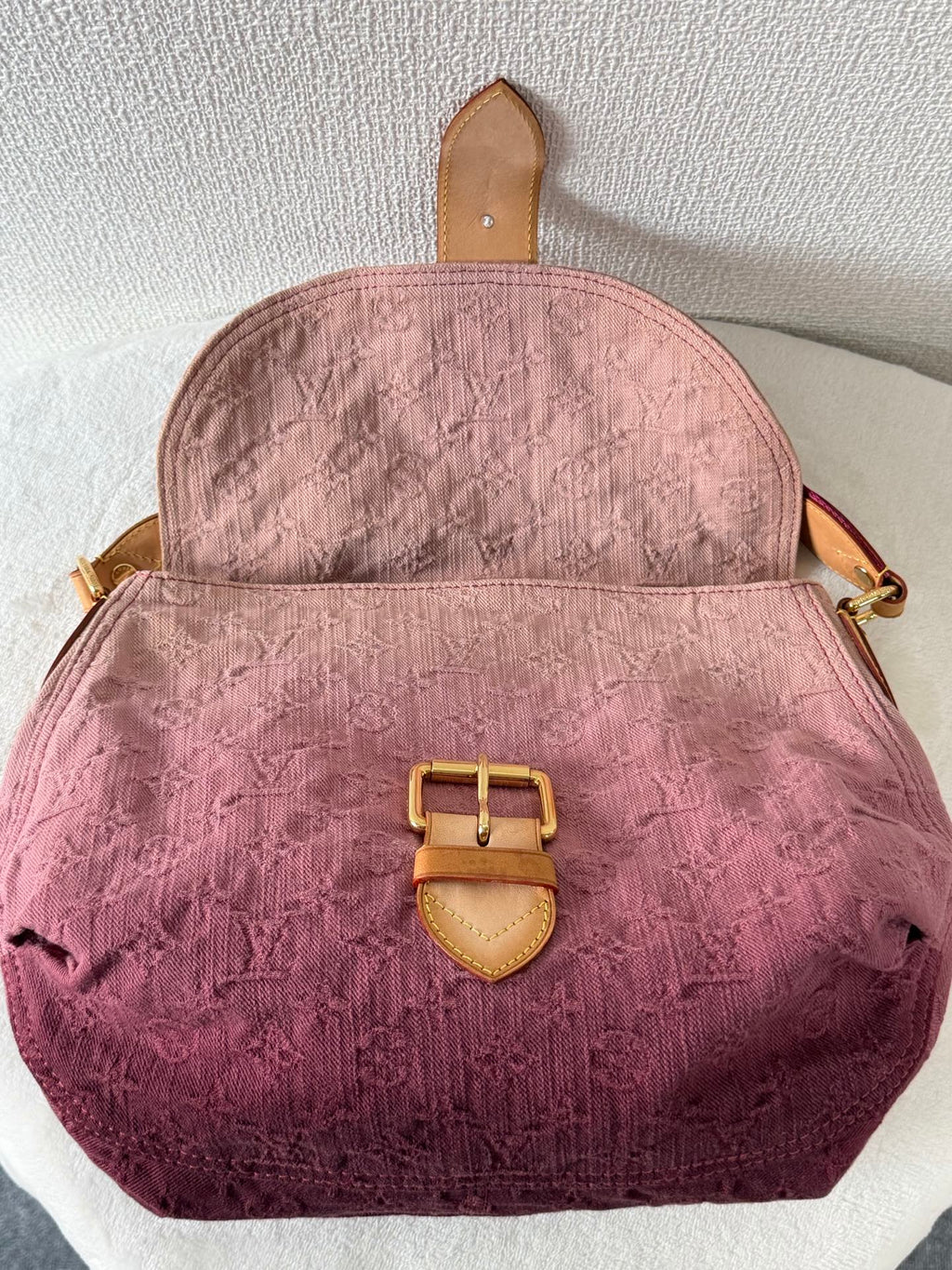 LOUIS VUITTON Duration Denim Monogram Handbag