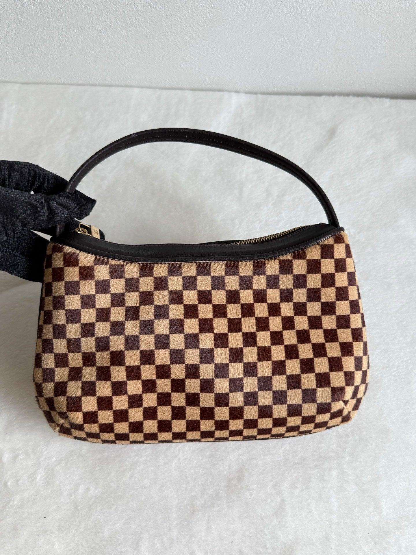 LOUIS VUITTON Damier Fur Handbag