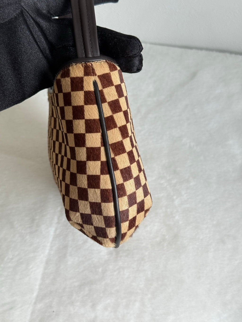 LOUIS VUITTON Damier Fur Handbag