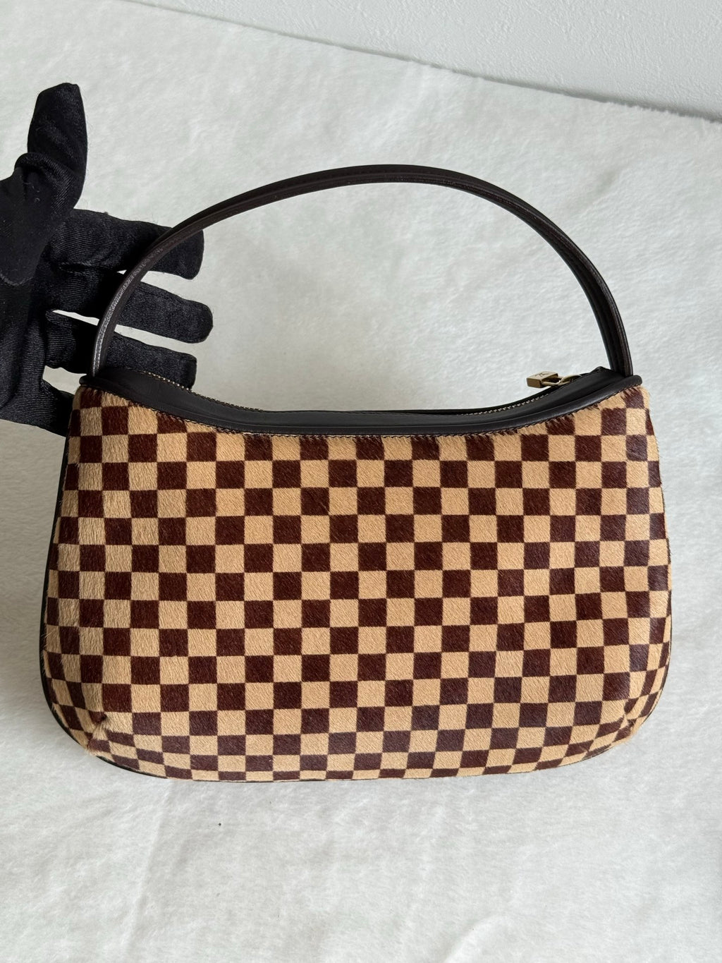 LOUIS VUITTON Damier Fur Handbag