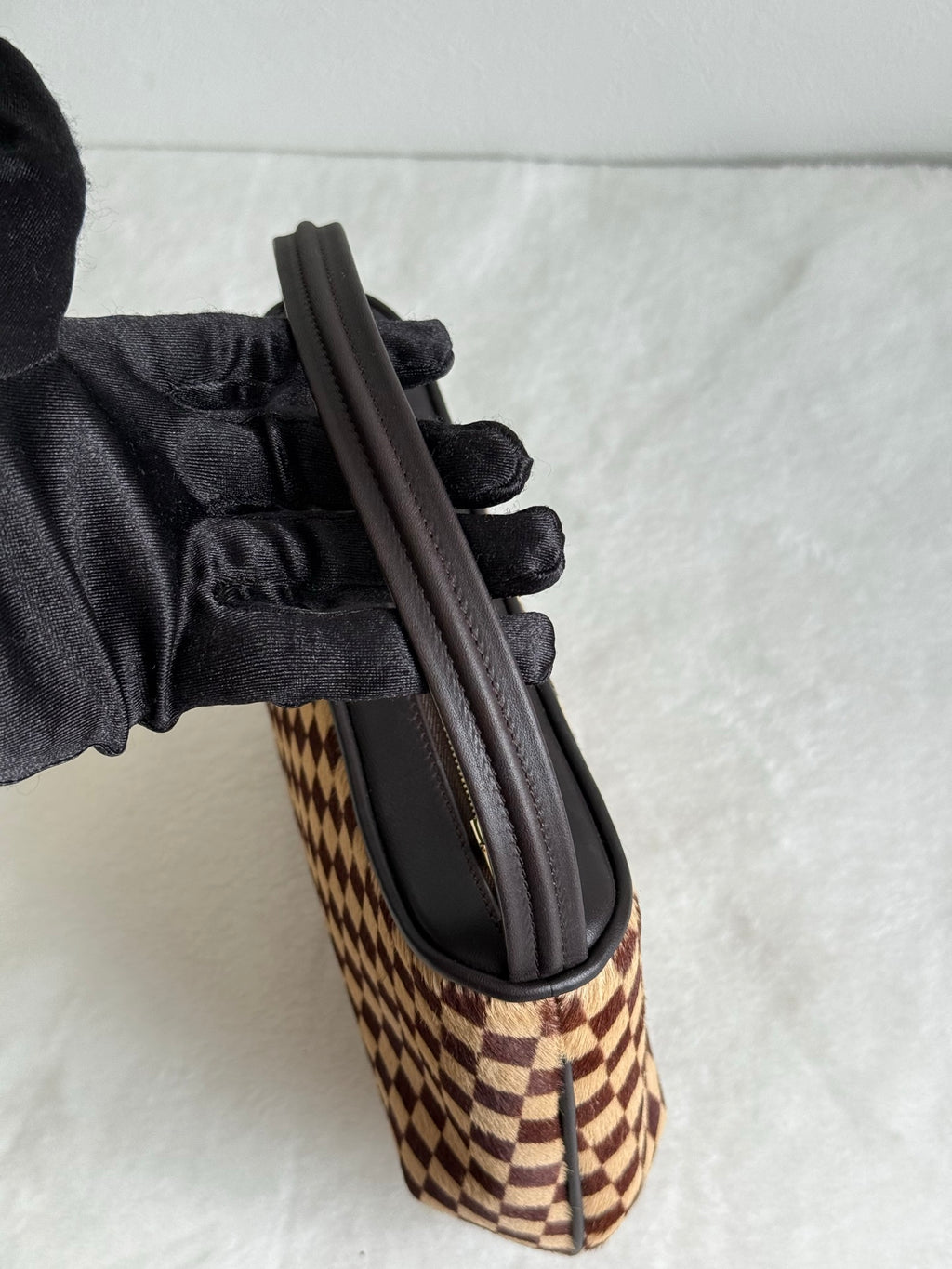 LOUIS VUITTON Damier Fur Handbag