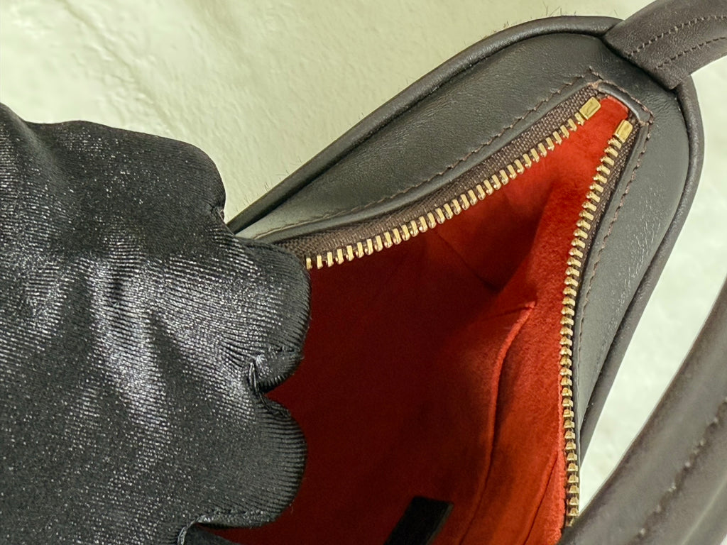 LOUIS VUITTON Damier Fur Handbag