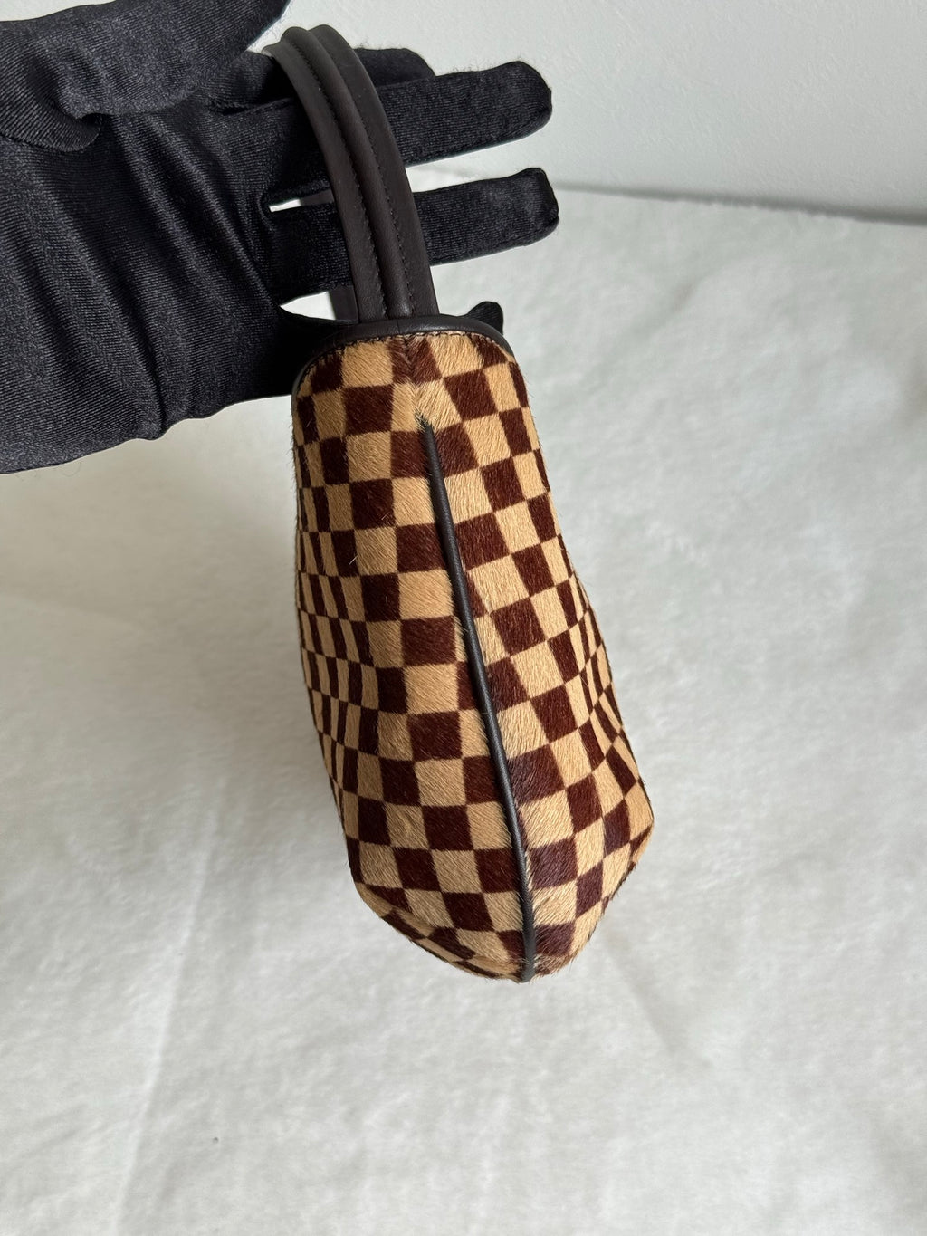 LOUIS VUITTON Damier Fur Handbag
