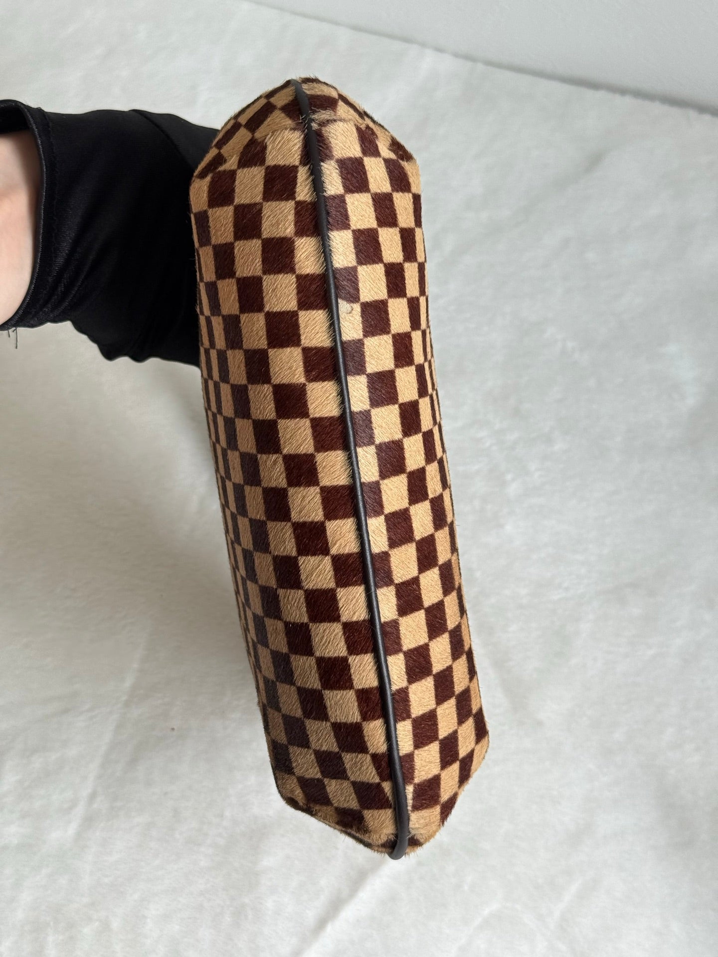 LOUIS VUITTON Damier Fur Handbag