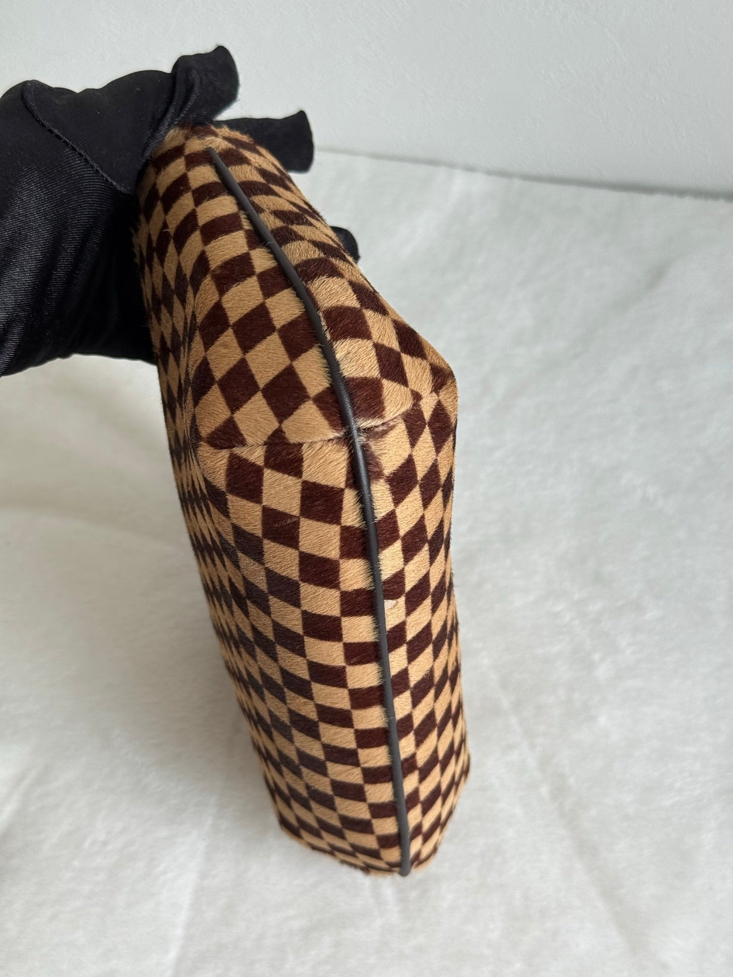 LOUIS VUITTON Damier Fur Handbag