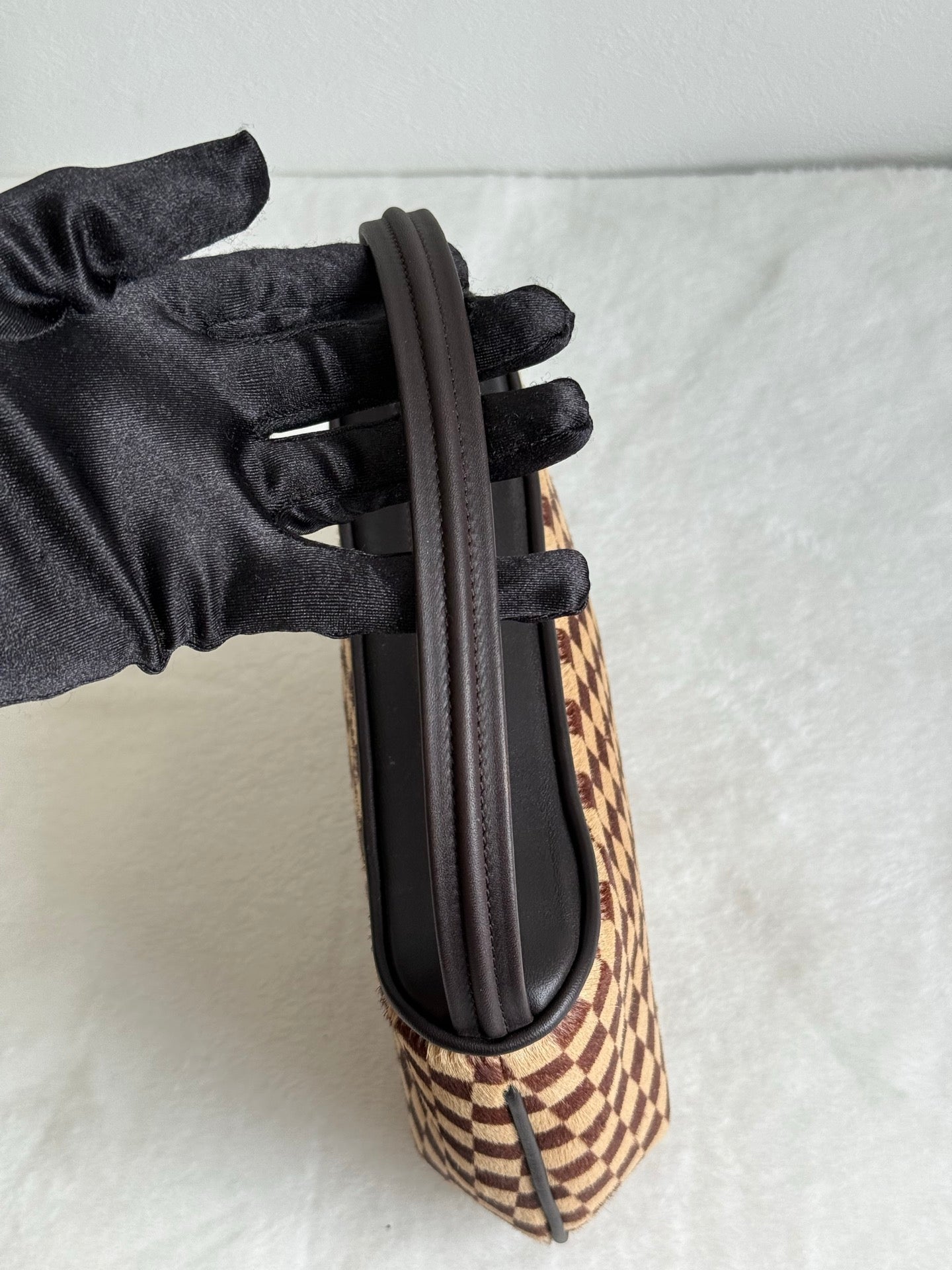 LOUIS VUITTON Damier Fur Handbag