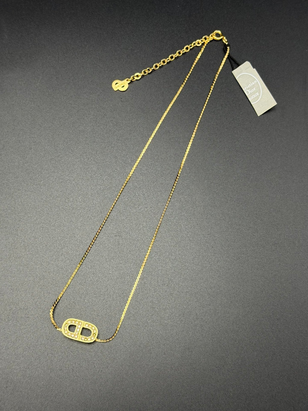 CHRISTIAN DIOR CD Logo Necklace