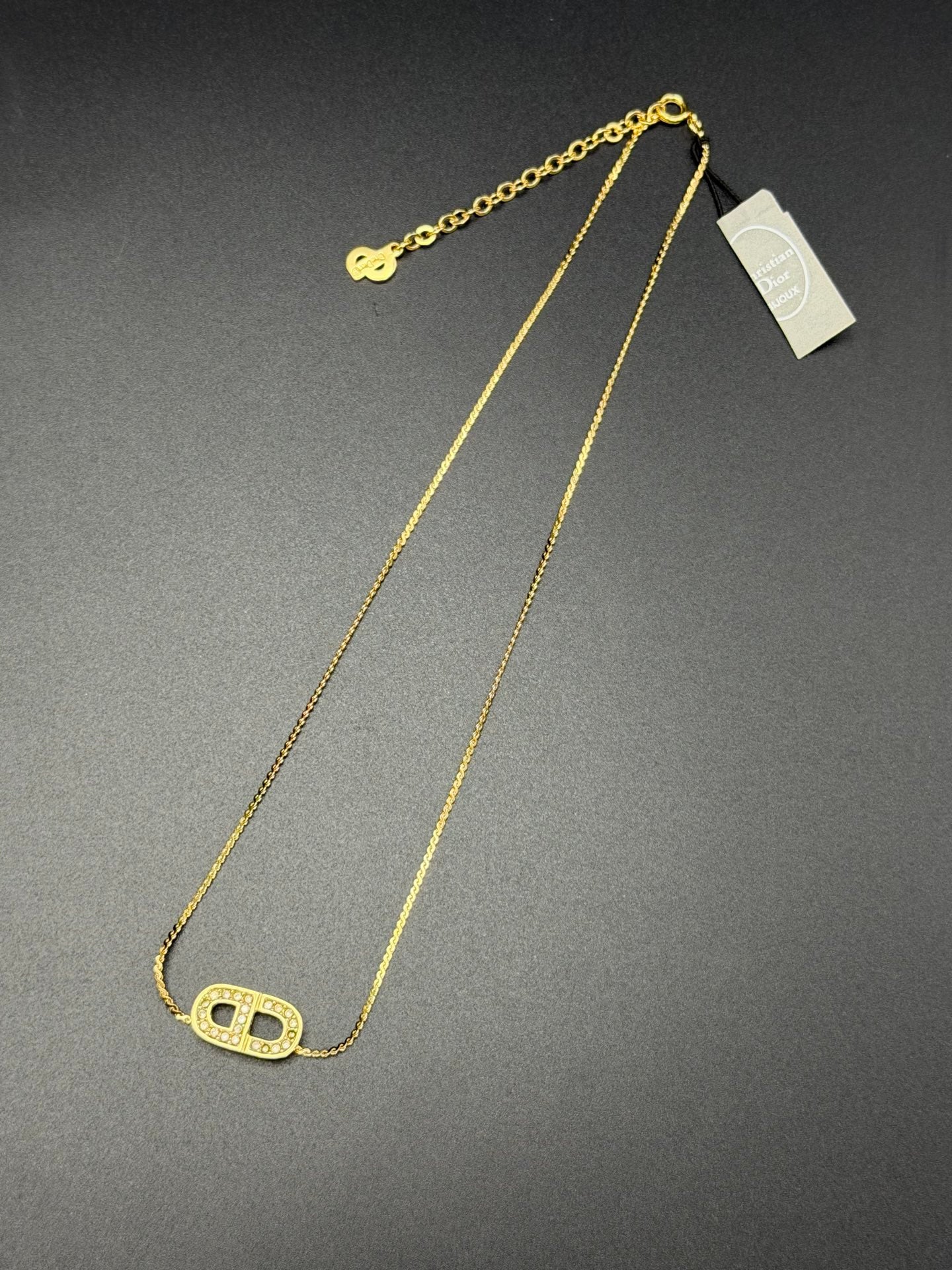 CHRISTIAN DIOR CD Logo Necklace