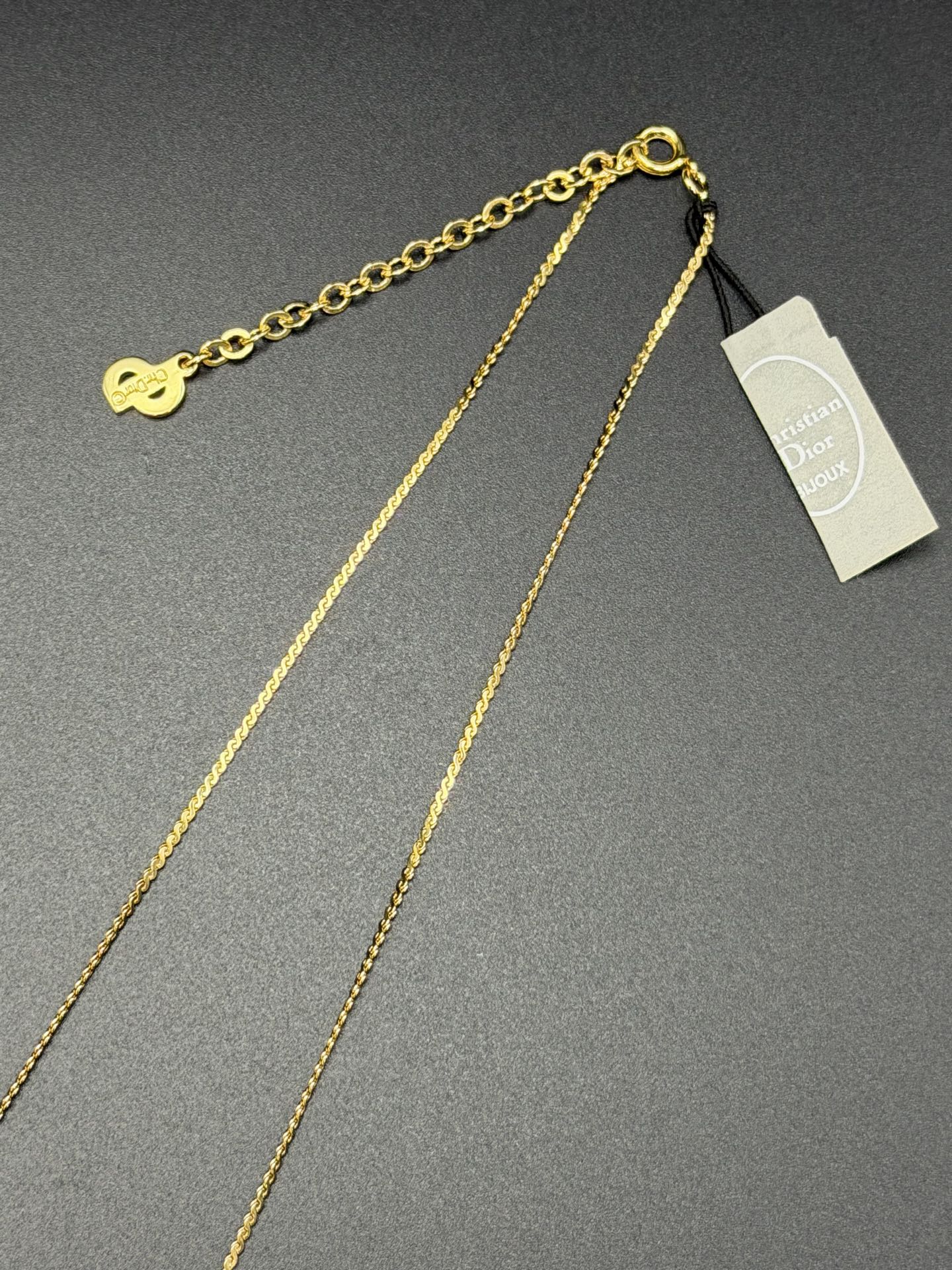 CHRISTIAN DIOR CD Logo Necklace