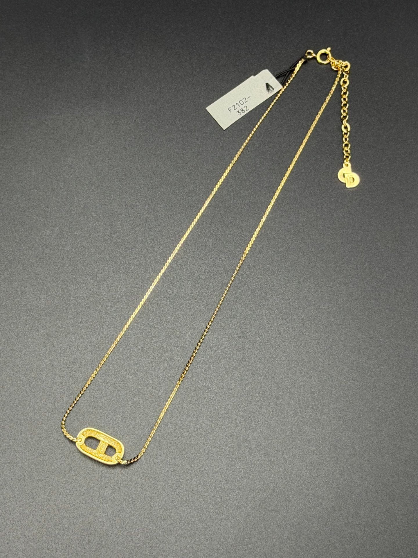 CHRISTIAN DIOR CD Logo Necklace