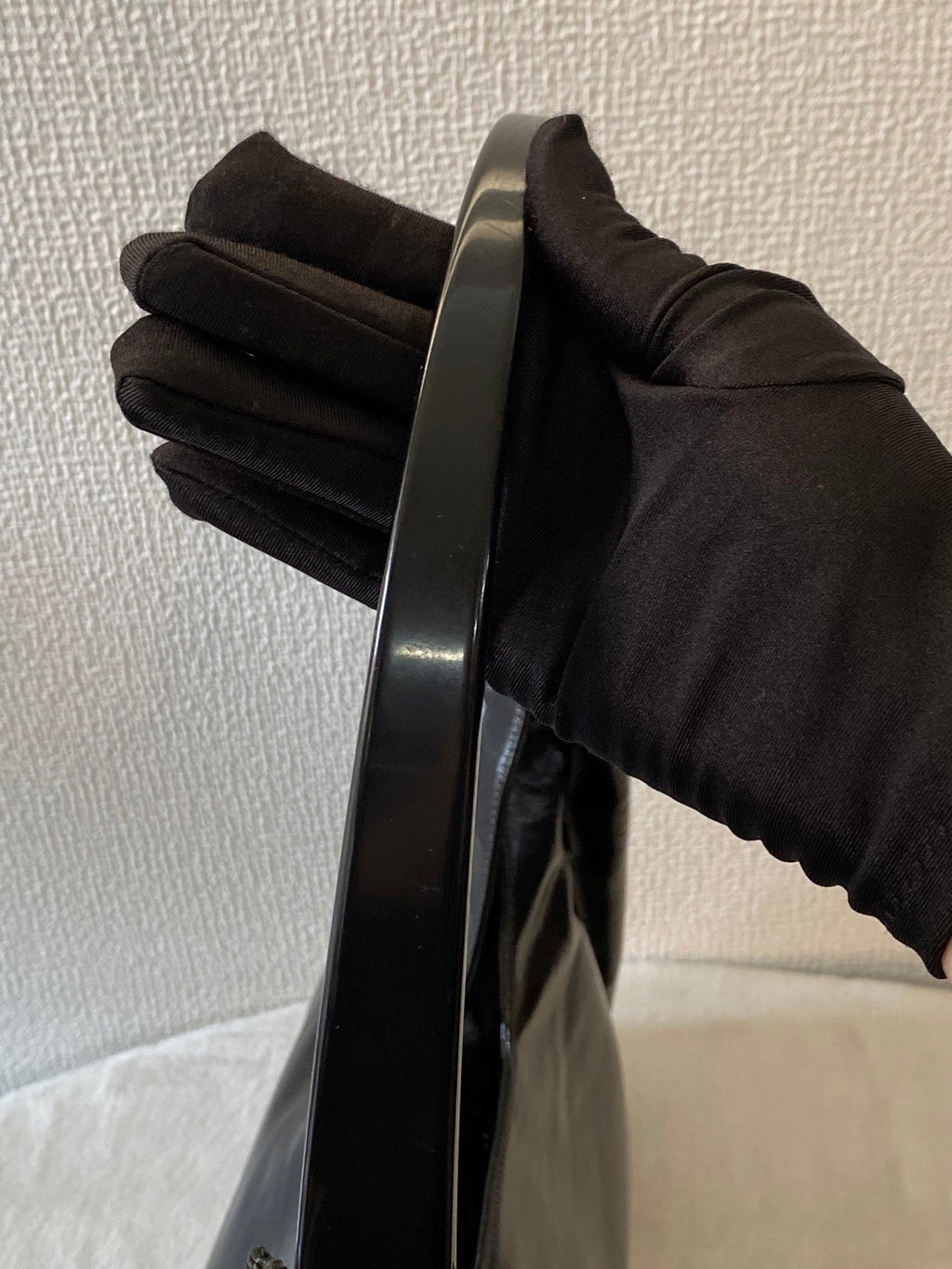 PRADA Patent Leather Hobo Bag