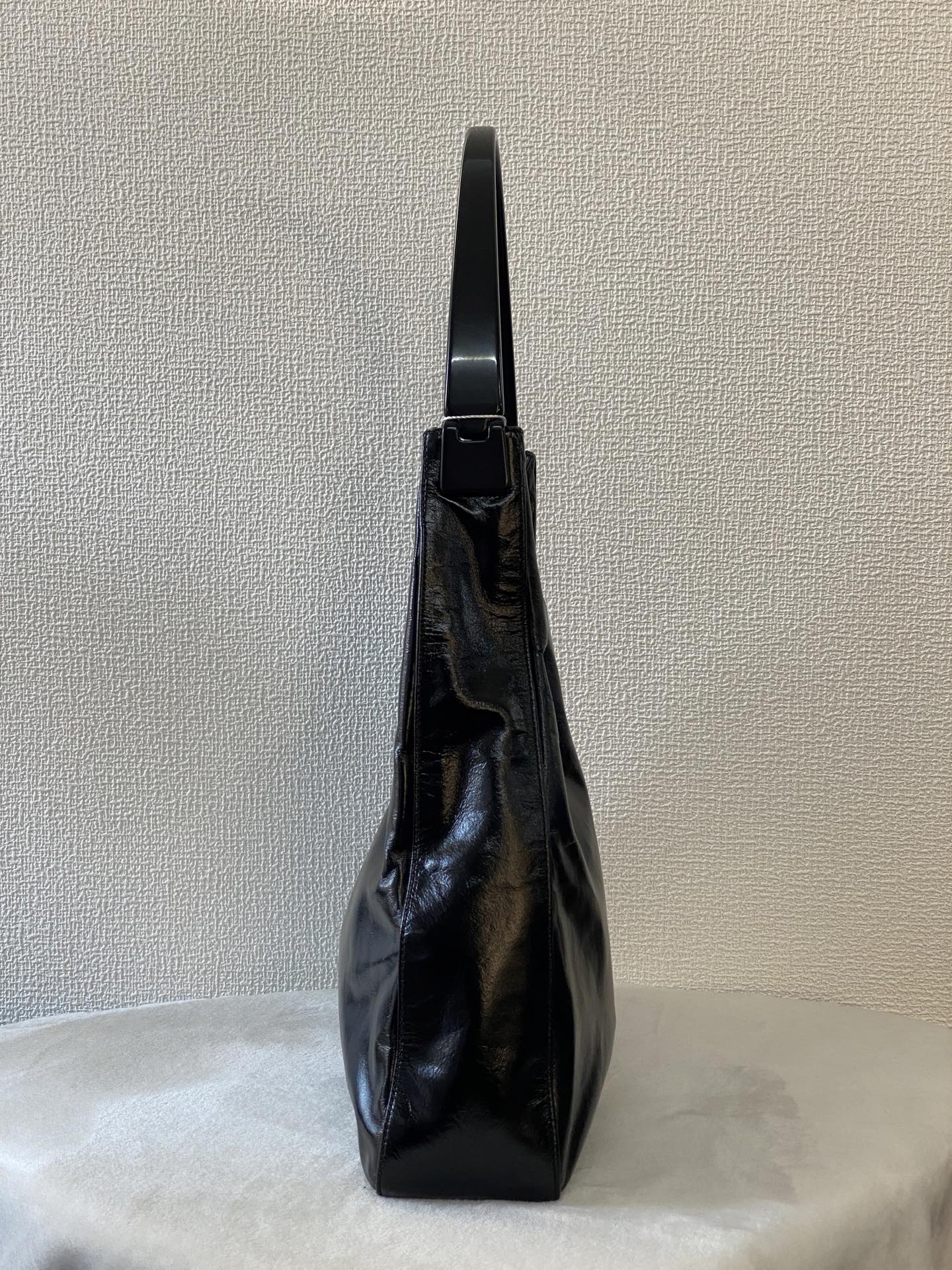 PRADA Patent Leather Hobo Bag