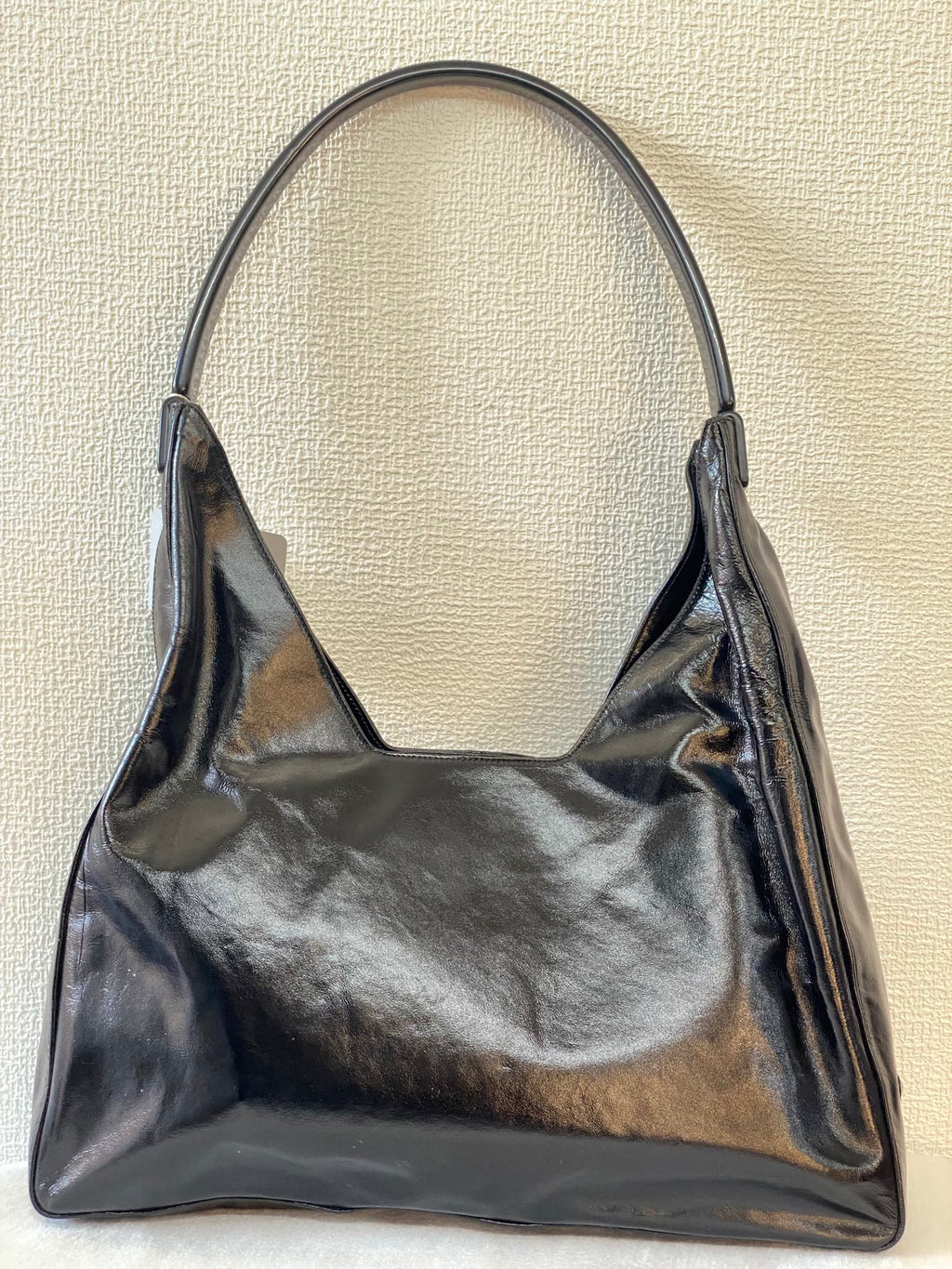 PRADA Patent Leather Hobo Bag