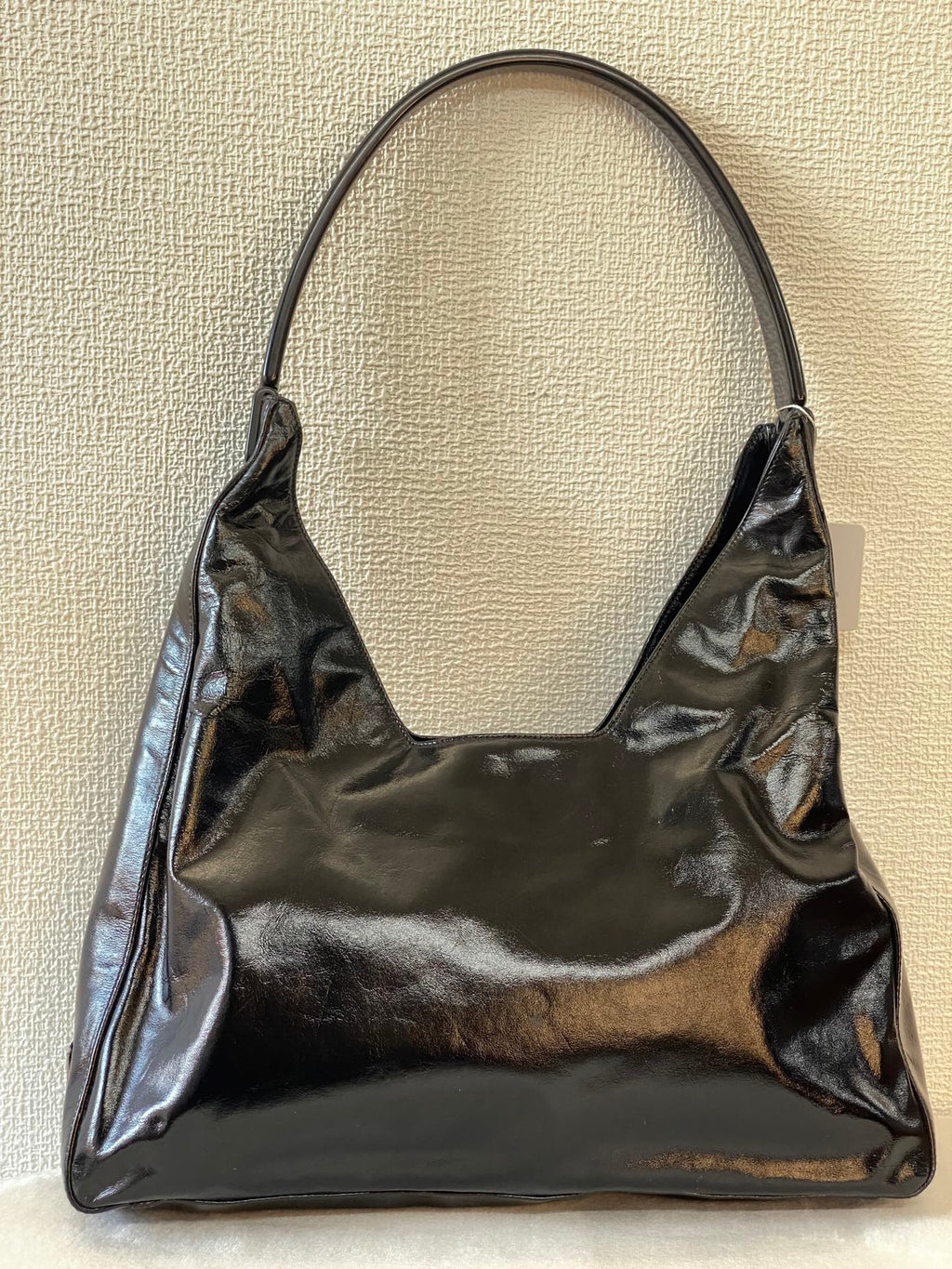PRADA Patent Leather Hobo Bag