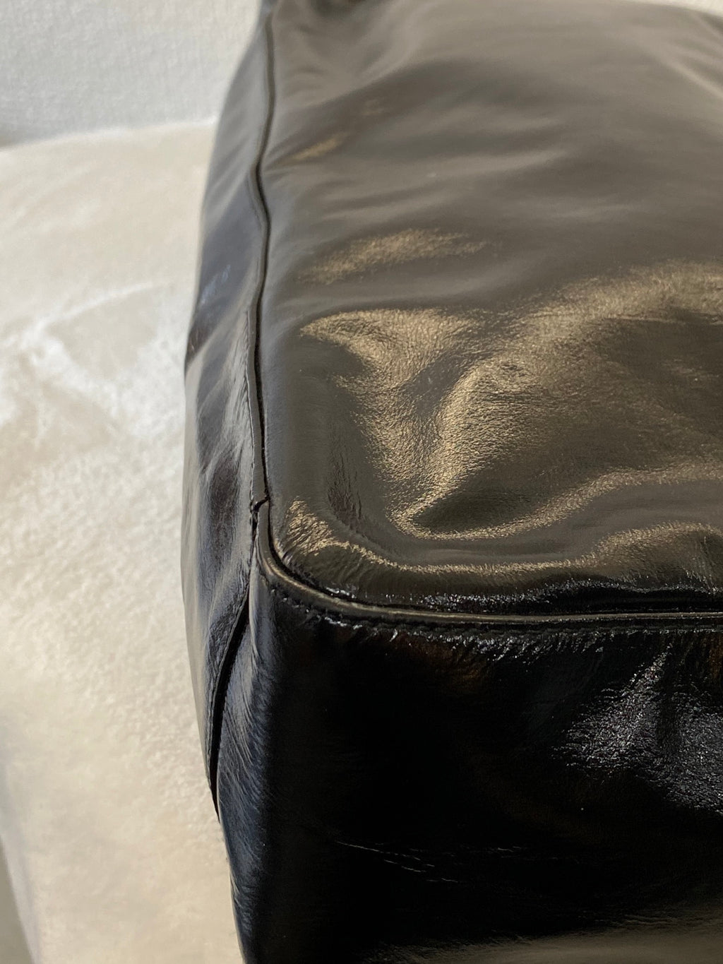 PRADA Patent Leather Hobo Bag