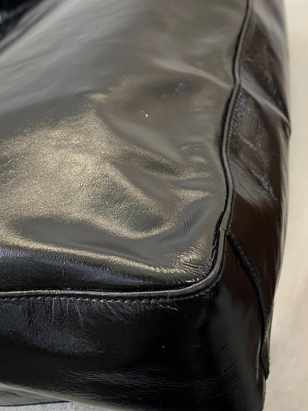 PRADA Patent Leather Hobo Bag