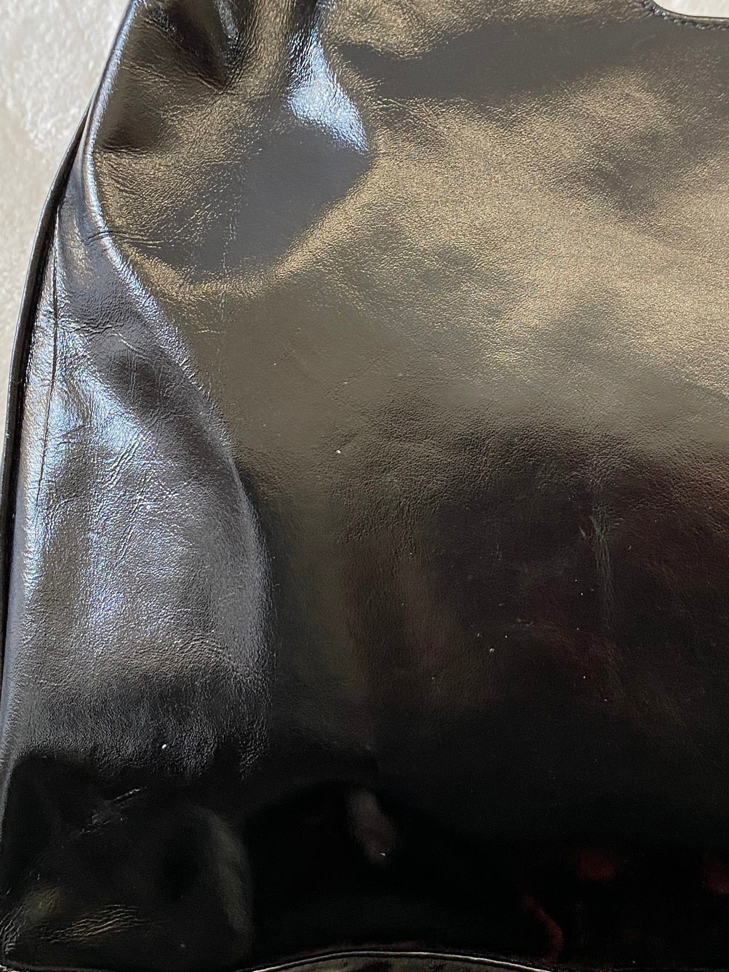 PRADA Patent Leather Hobo Bag