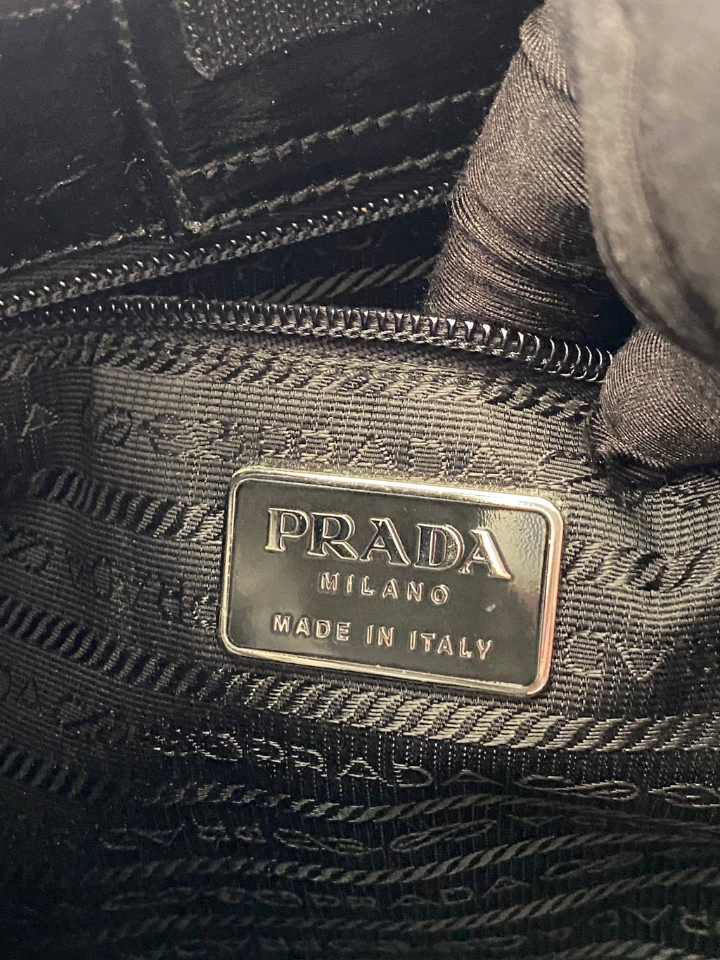 PRADA Patent Leather Hobo Bag