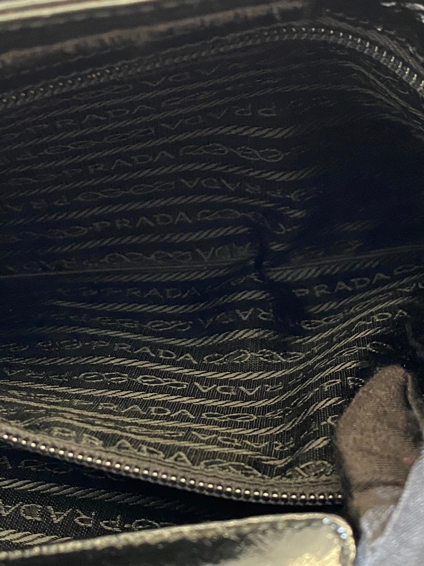 PRADA Patent Leather Hobo Bag