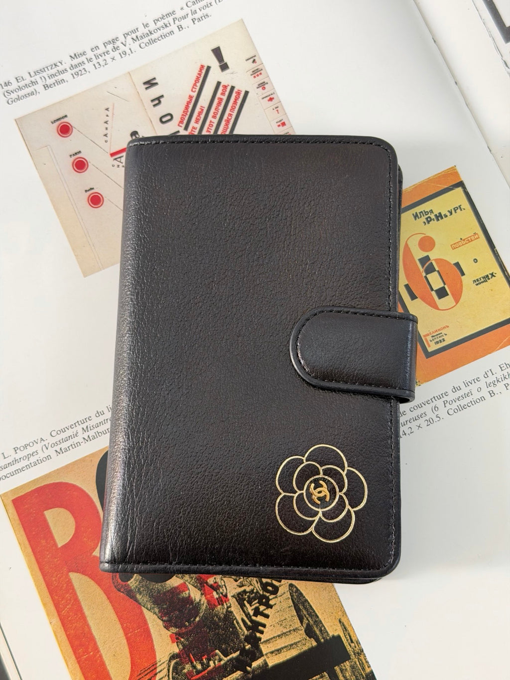 CHANEL Camellia Leather Wallet