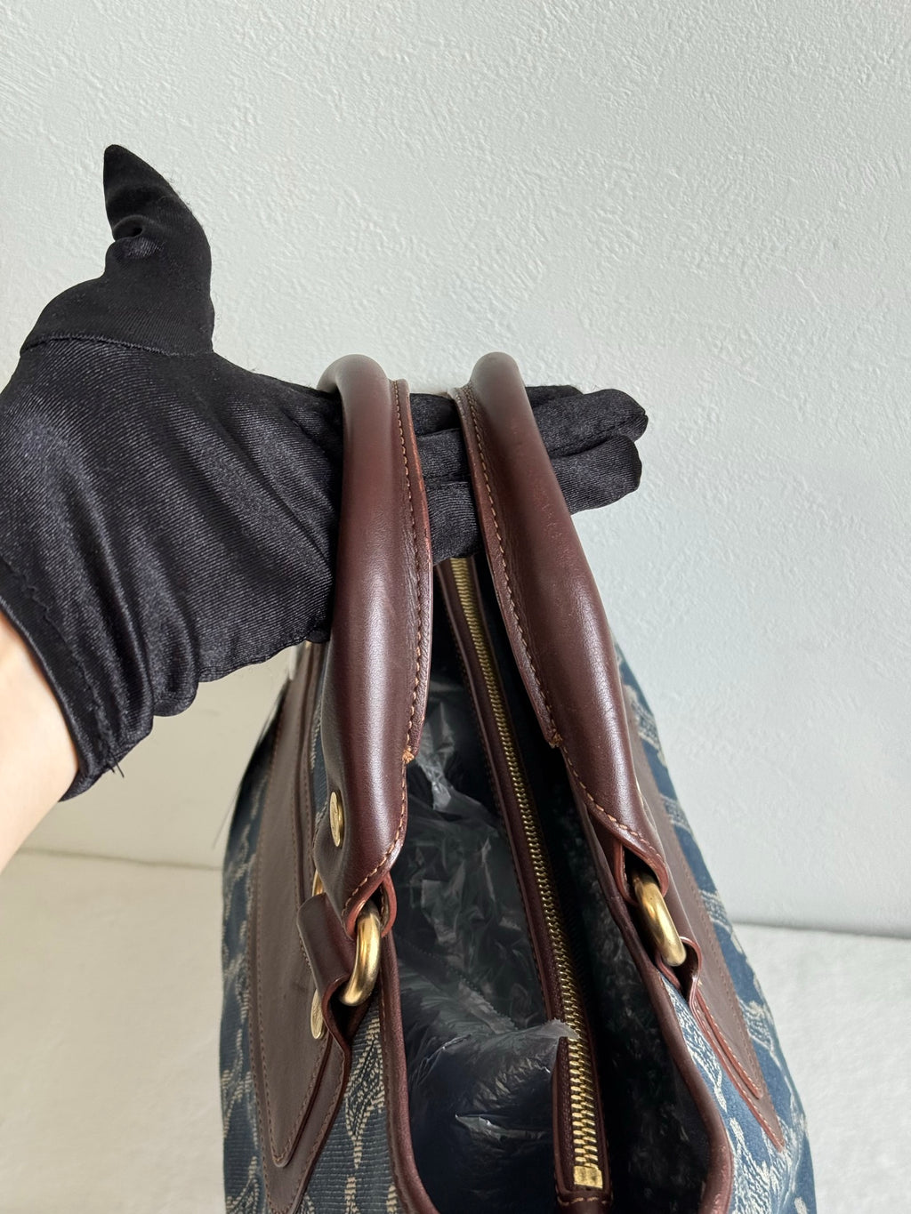 CELINE Macadam Denim Handbag