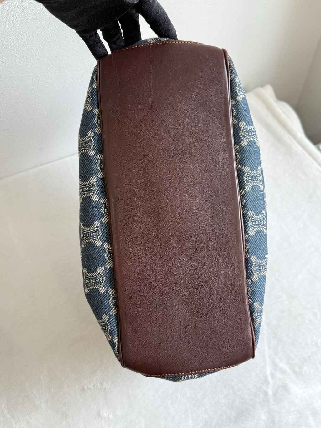 CELINE Macadam Denim Handbag