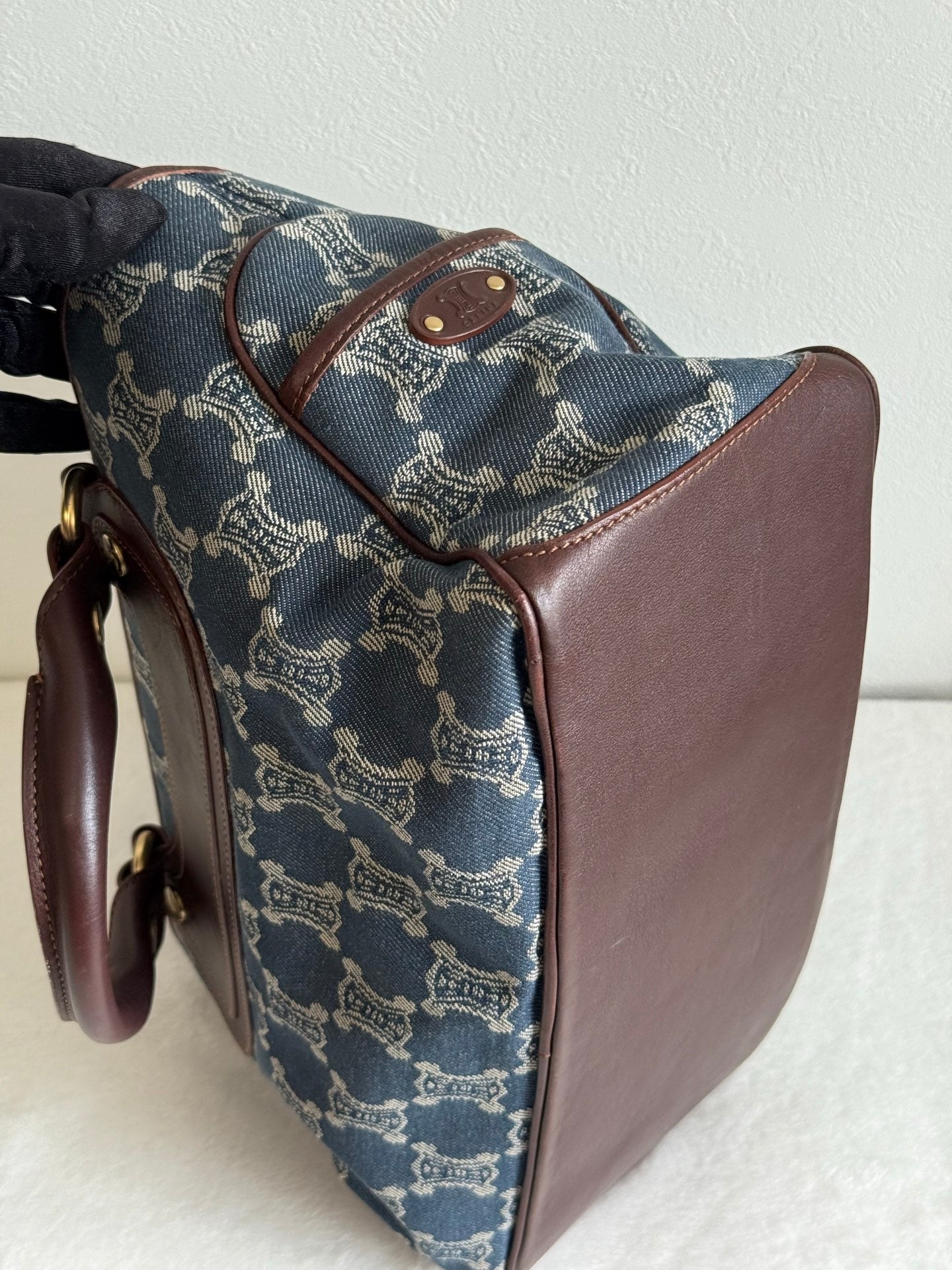 CELINE Macadam Denim Handbag